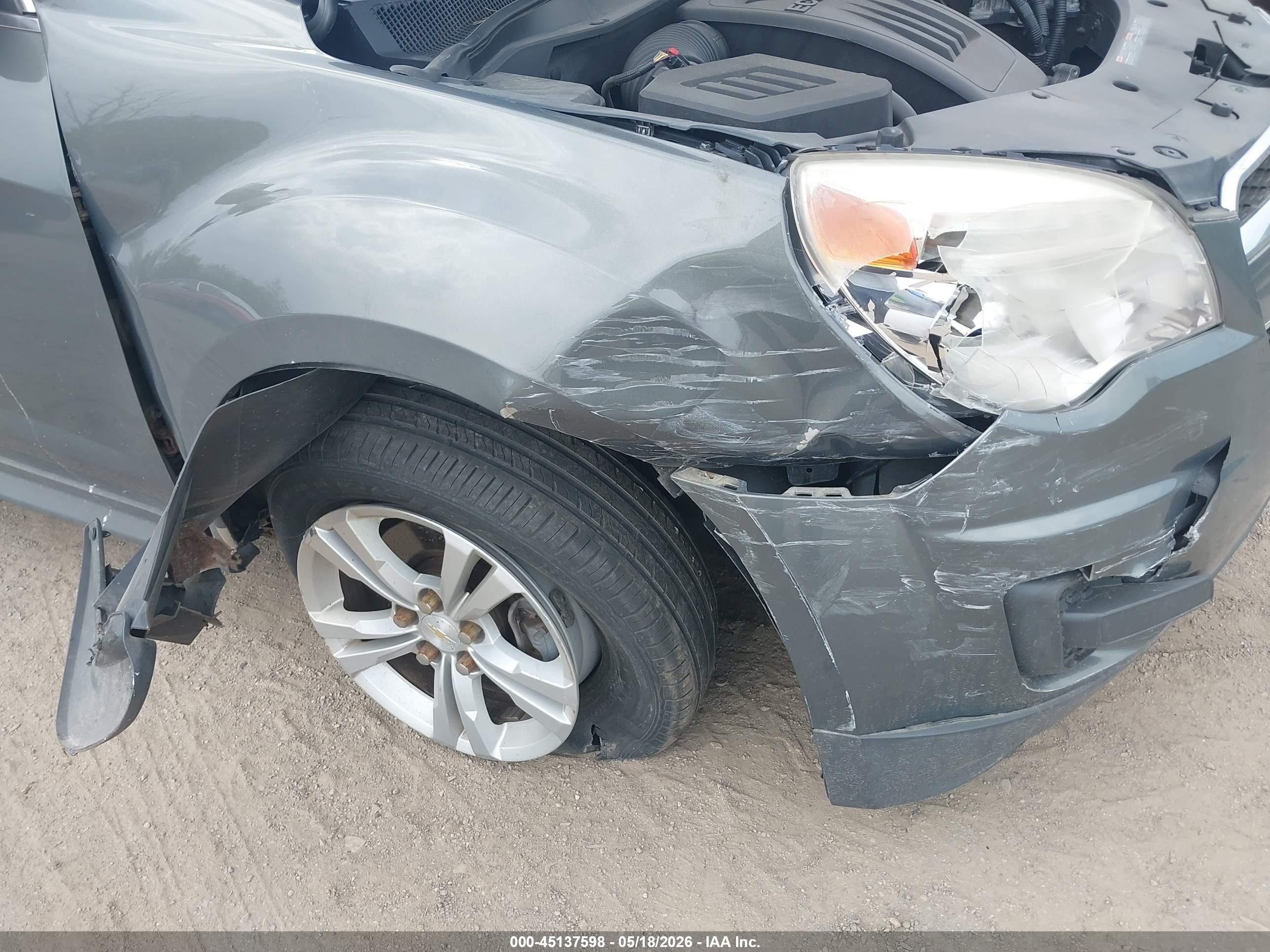 2013 Chevrolet Equinox Lt Gray vin: 2GNFLEEK2D6298063