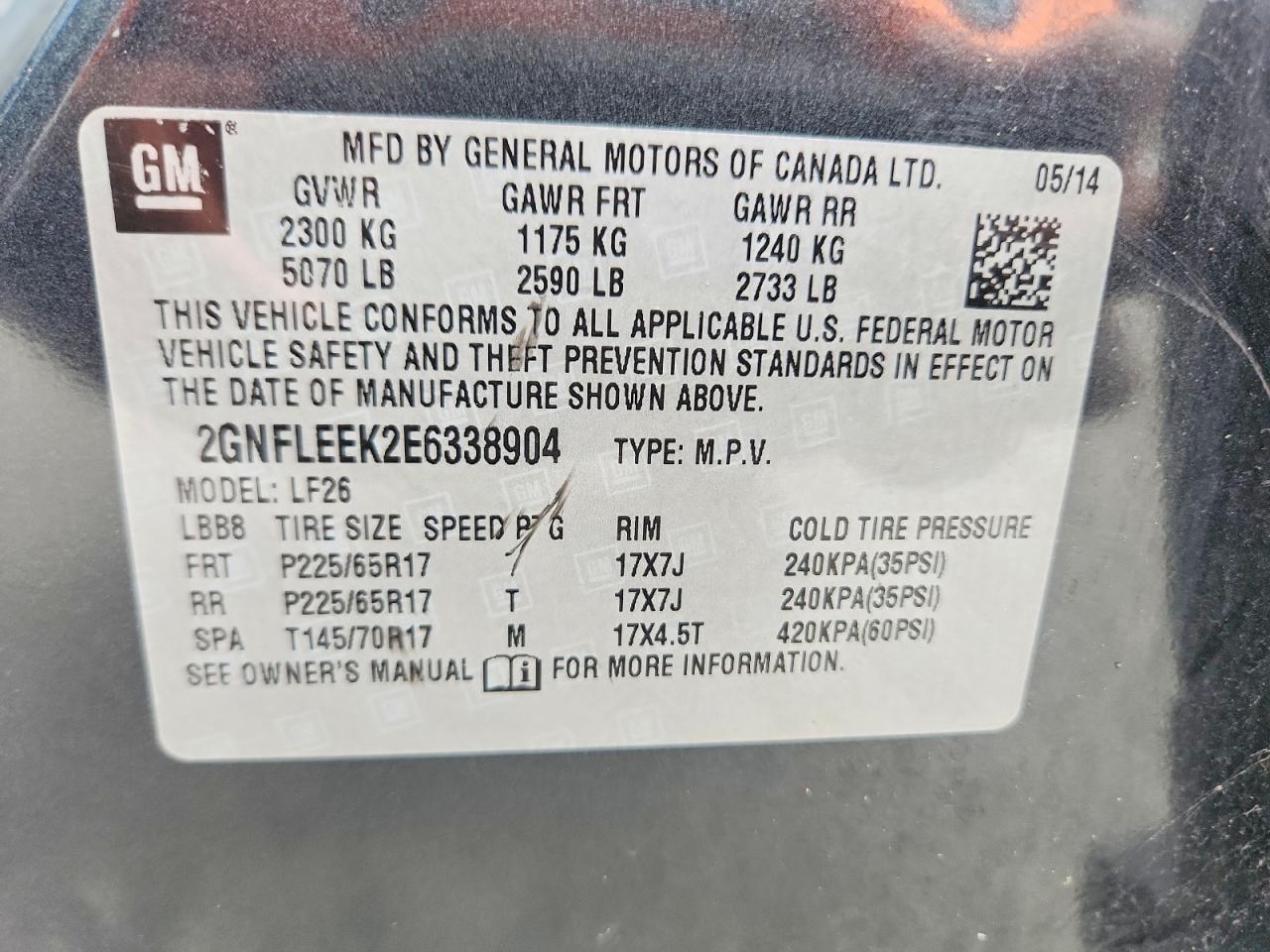 2014 Chevrolet Equinox Ls Gray vin: 2GNFLEEK2E6338904