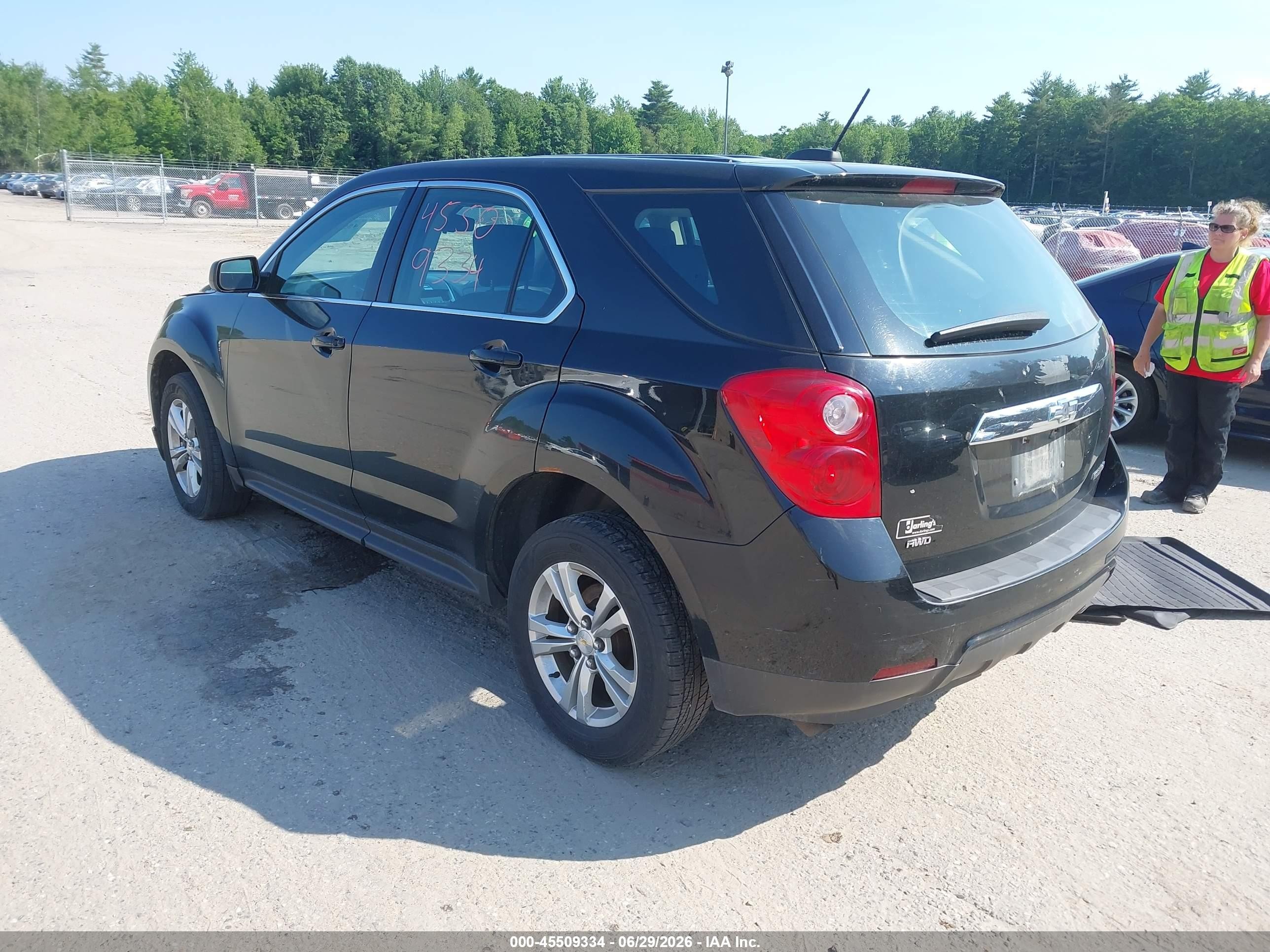 2015 Chevrolet Equinox Ls Black vin: 2GNFLEEK2F6186589