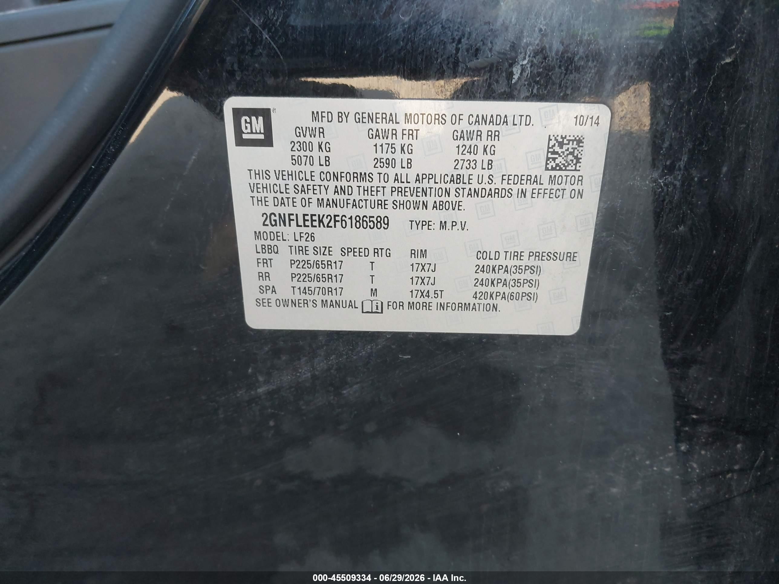 2015 Chevrolet Equinox Ls Black vin: 2GNFLEEK2F6186589
