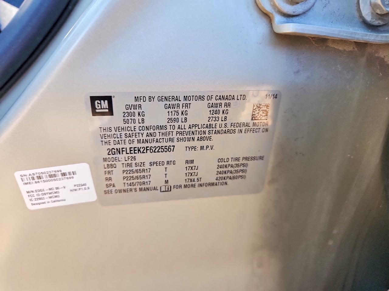 2015 Chevrolet Equinox Ls Tan vin: 2GNFLEEK2F6225567