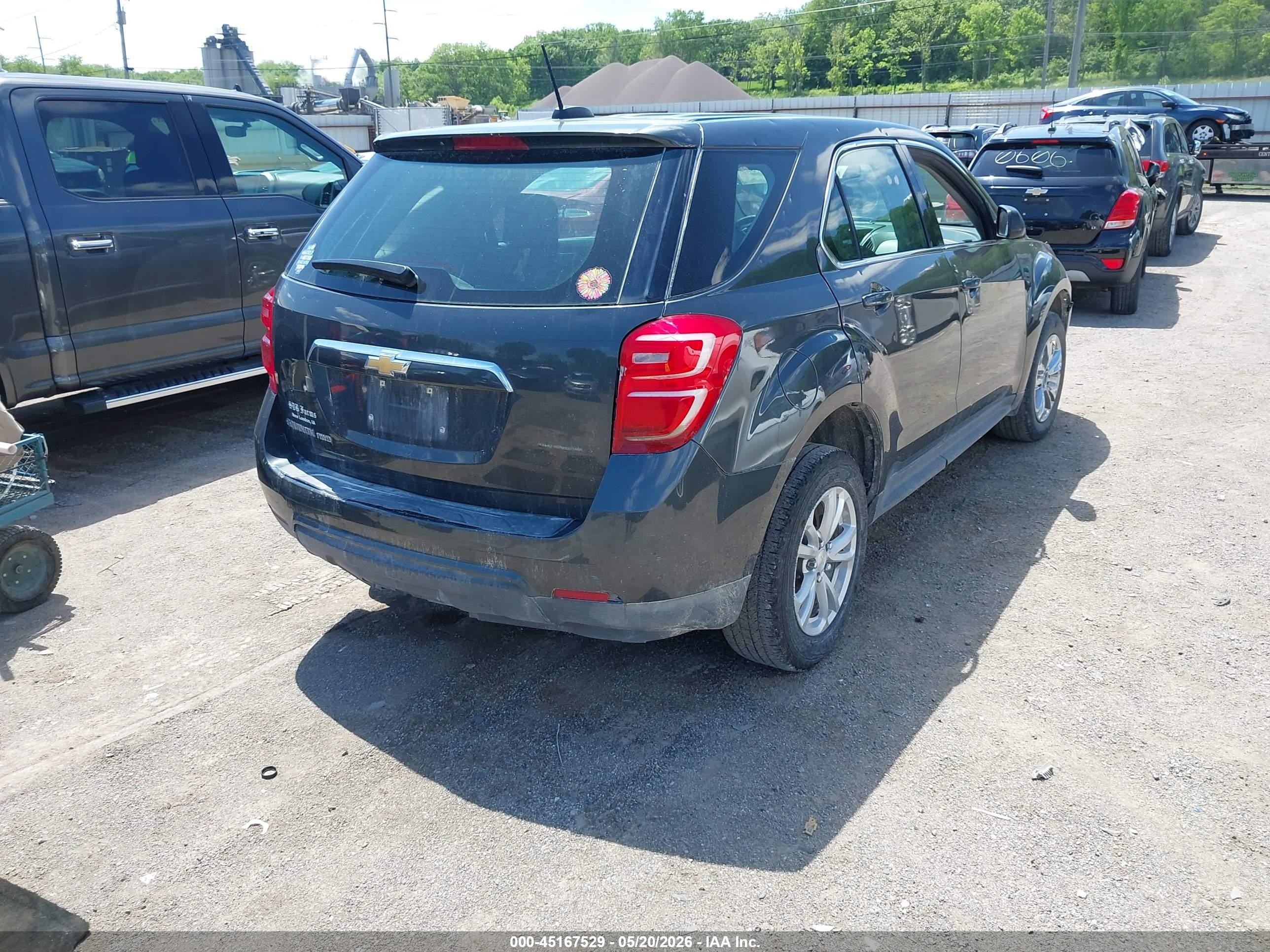 2017 Chevrolet Equinox Ls Gray vin: 2GNFLEEK2H6165339