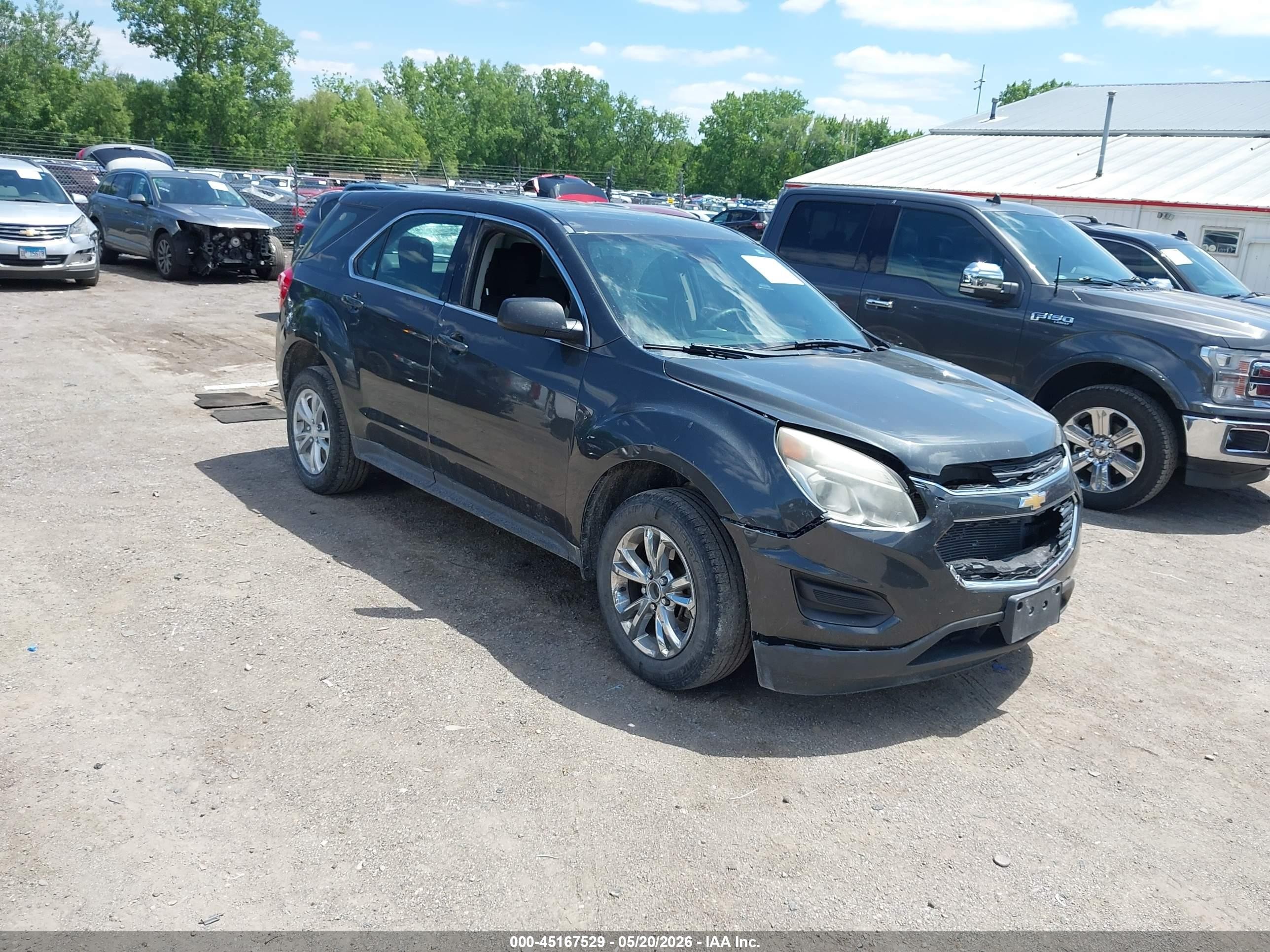 2017 Chevrolet Equinox Ls Gray vin: 2GNFLEEK2H6165339