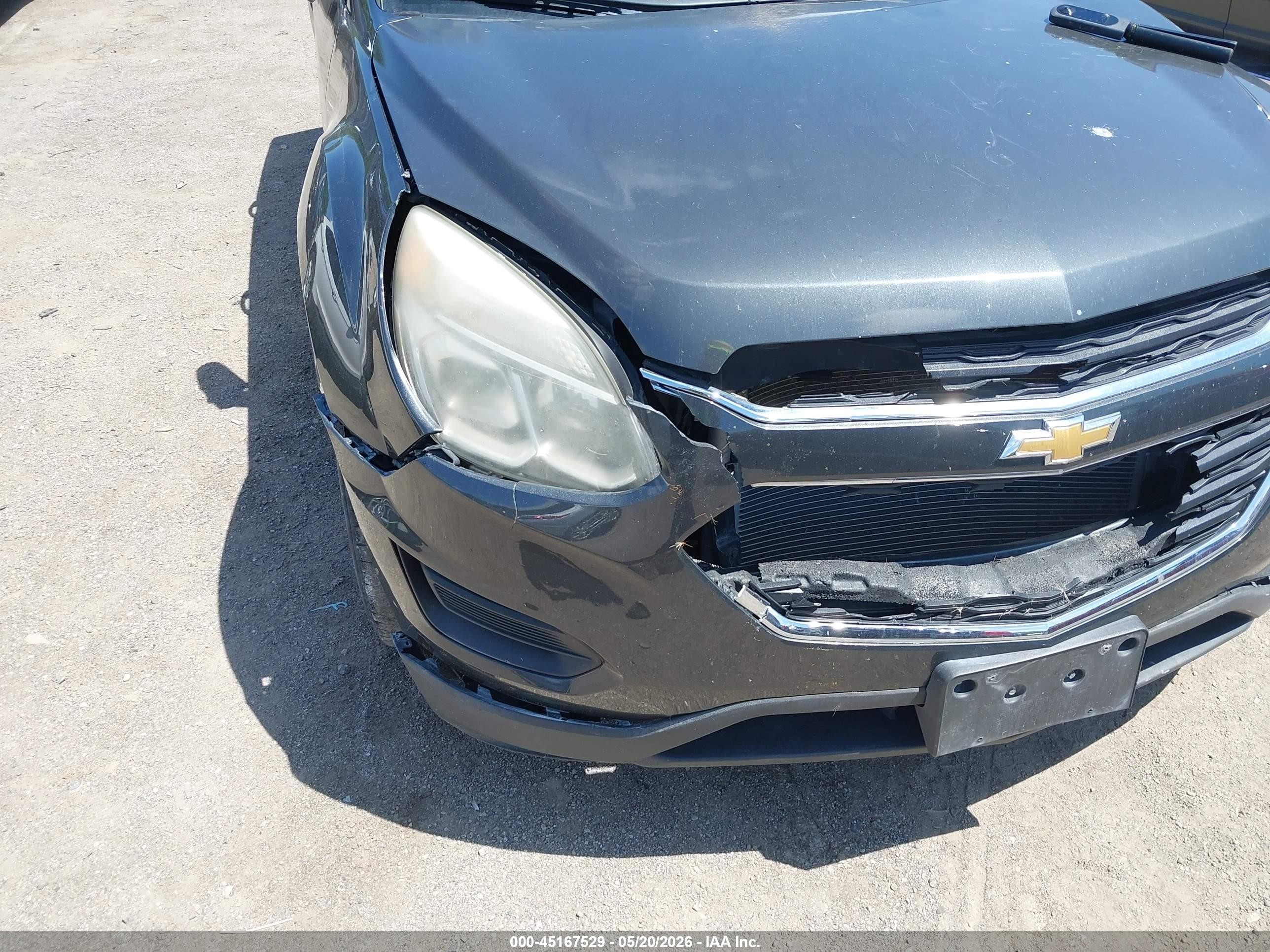 2017 Chevrolet Equinox Ls Gray vin: 2GNFLEEK2H6165339