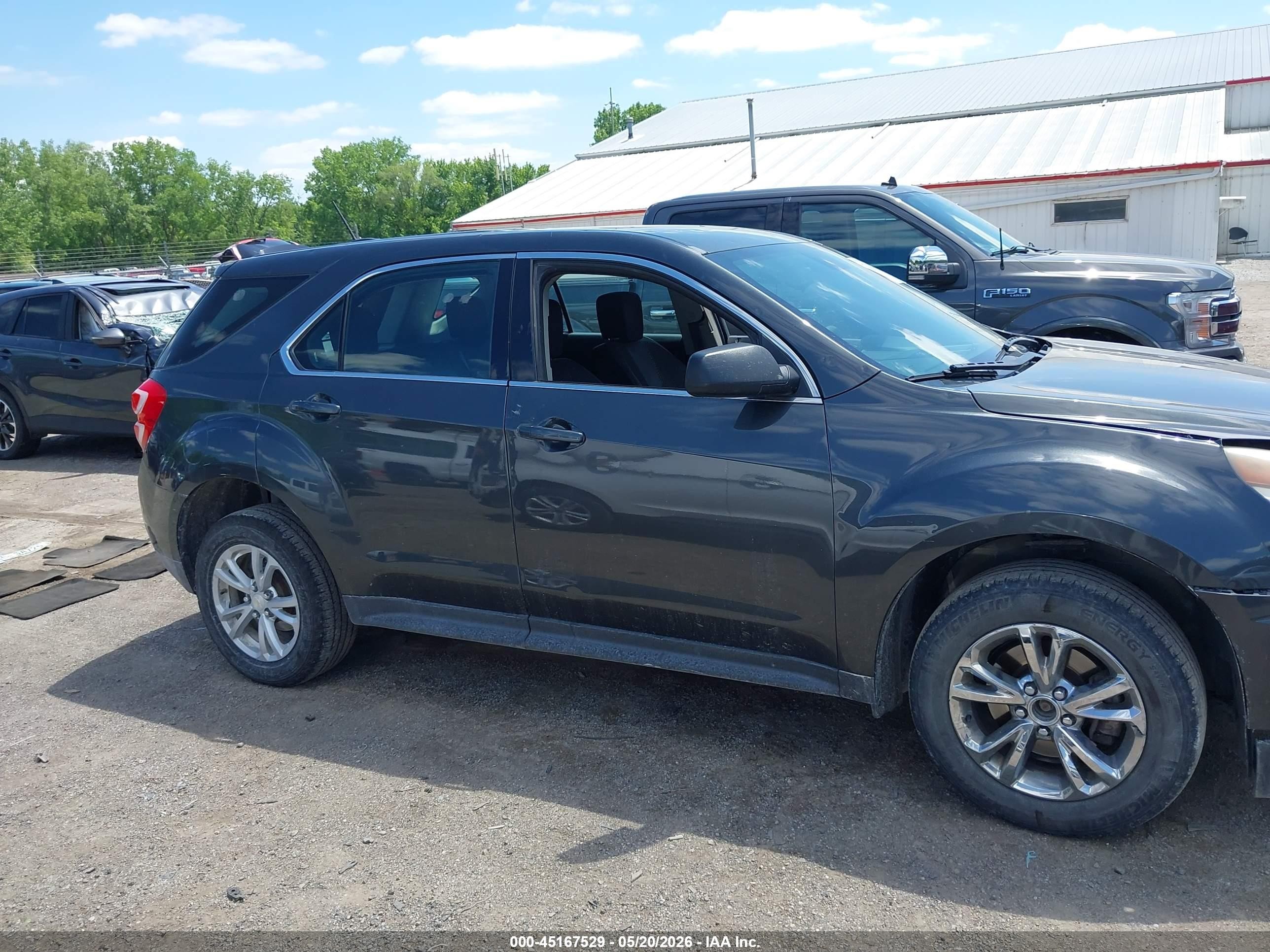 2017 Chevrolet Equinox Ls Gray vin: 2GNFLEEK2H6165339