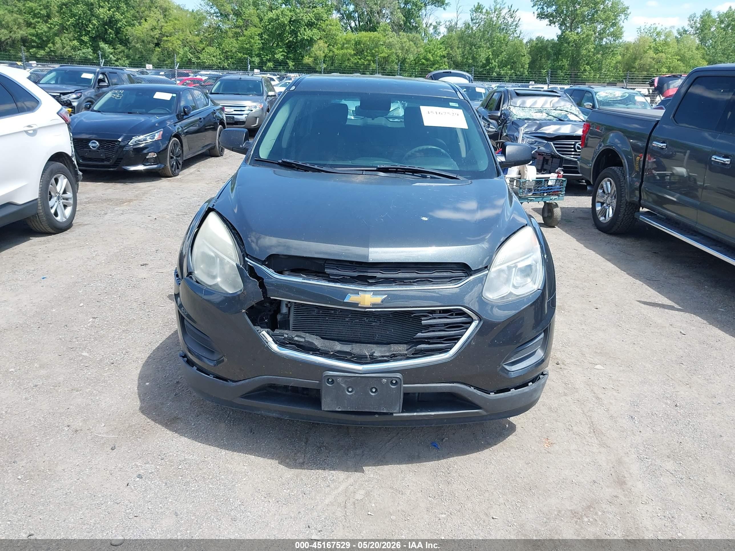 2017 Chevrolet Equinox Ls Gray vin: 2GNFLEEK2H6165339