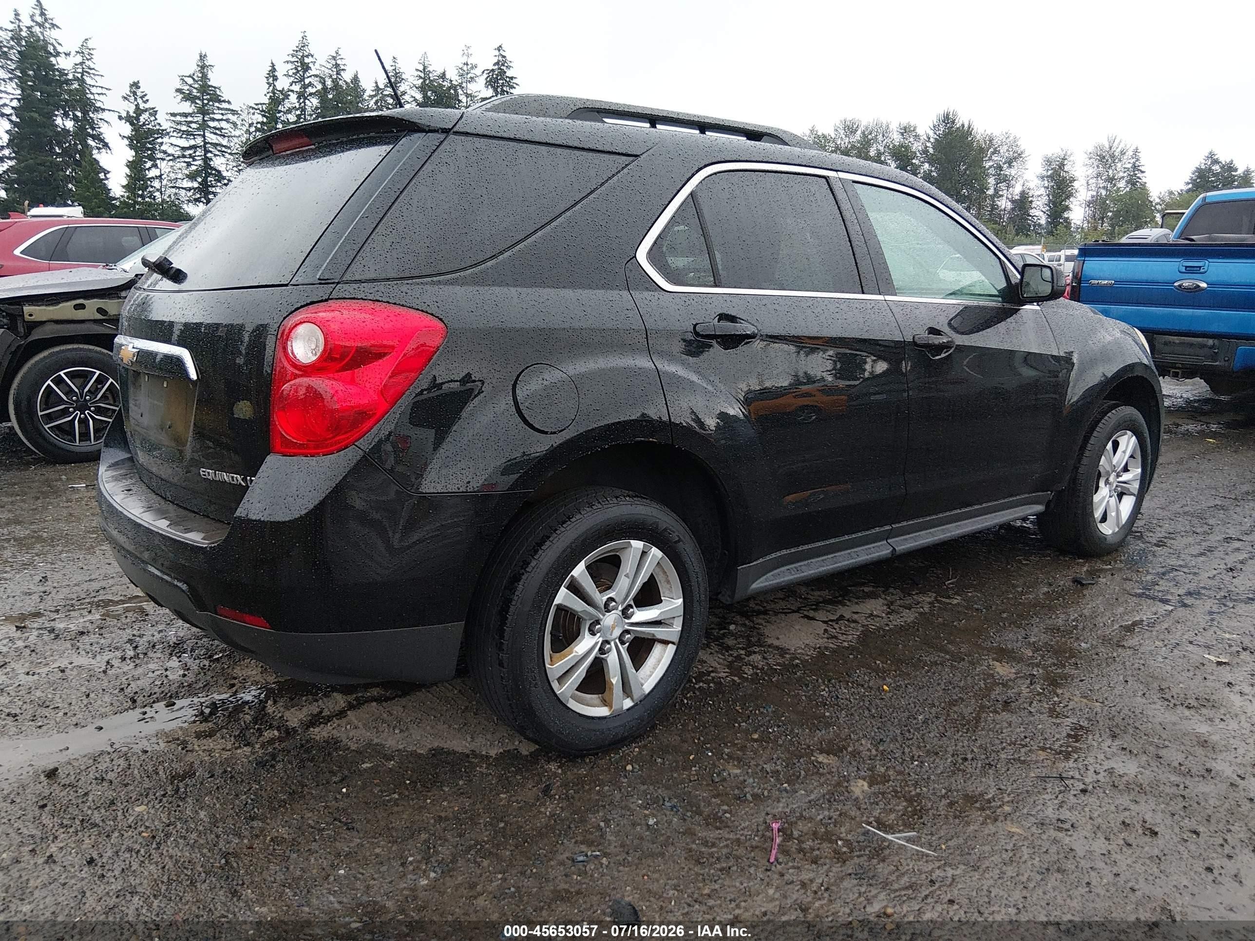 2013 Chevrolet Equinox Lt Black vin: 2GNFLEEK3D6237997