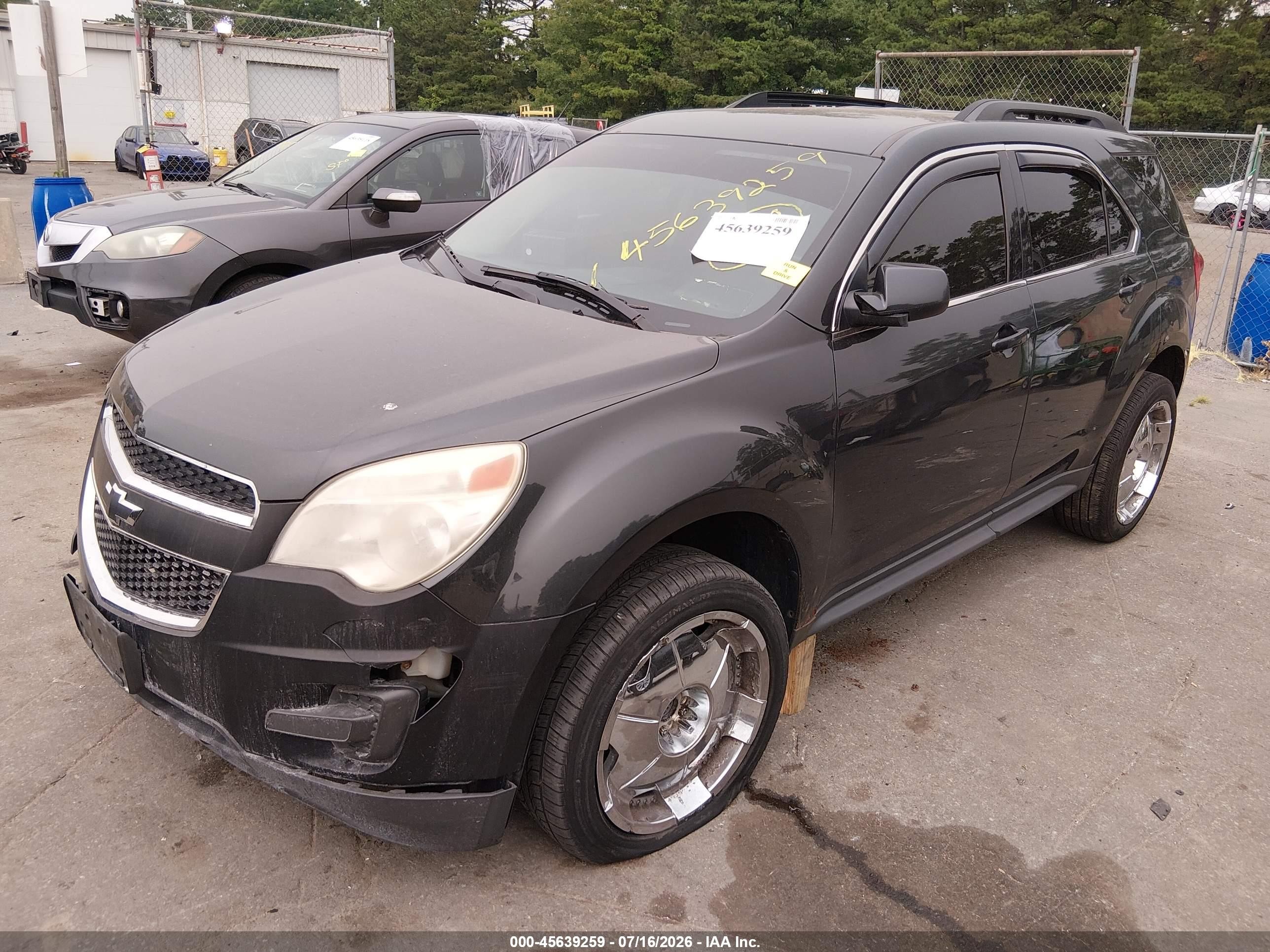 2013 Chevrolet Equinox Lt Black vin: 2GNFLEEK3D6310270