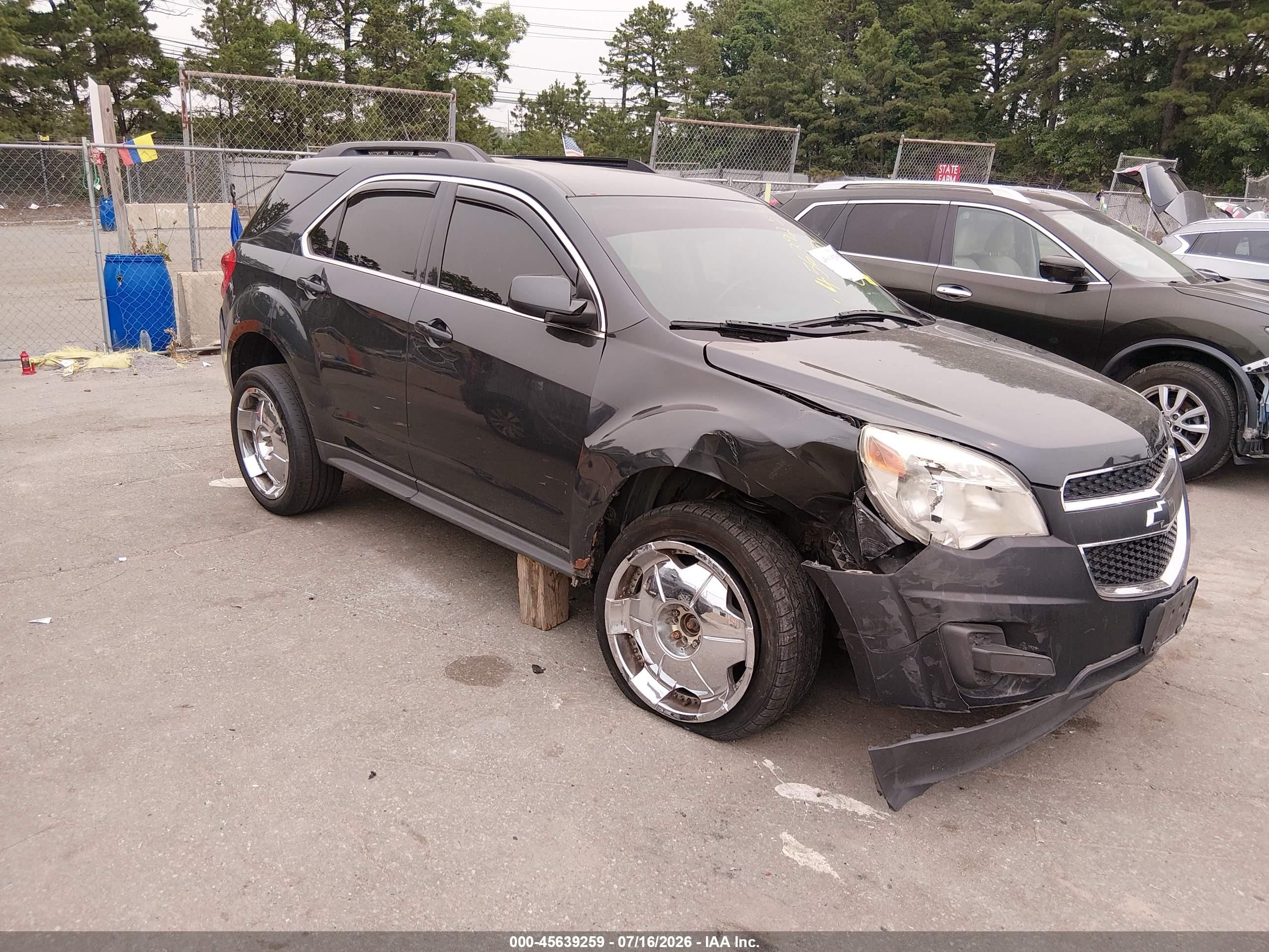 2013 Chevrolet Equinox Lt Black vin: 2GNFLEEK3D6310270