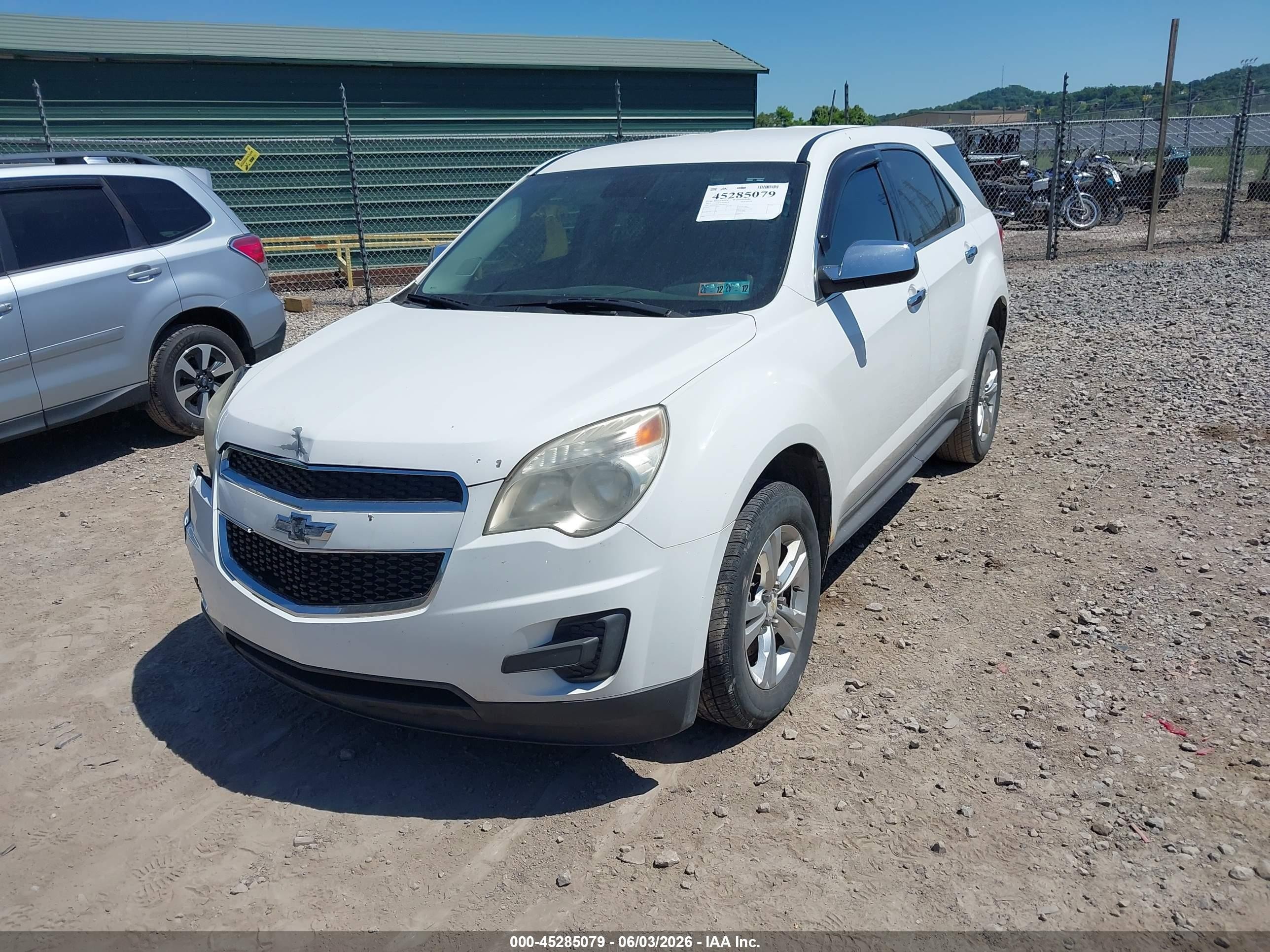 2014 Chevrolet Equinox Ls White vin: 2GNFLEEK3E6186955