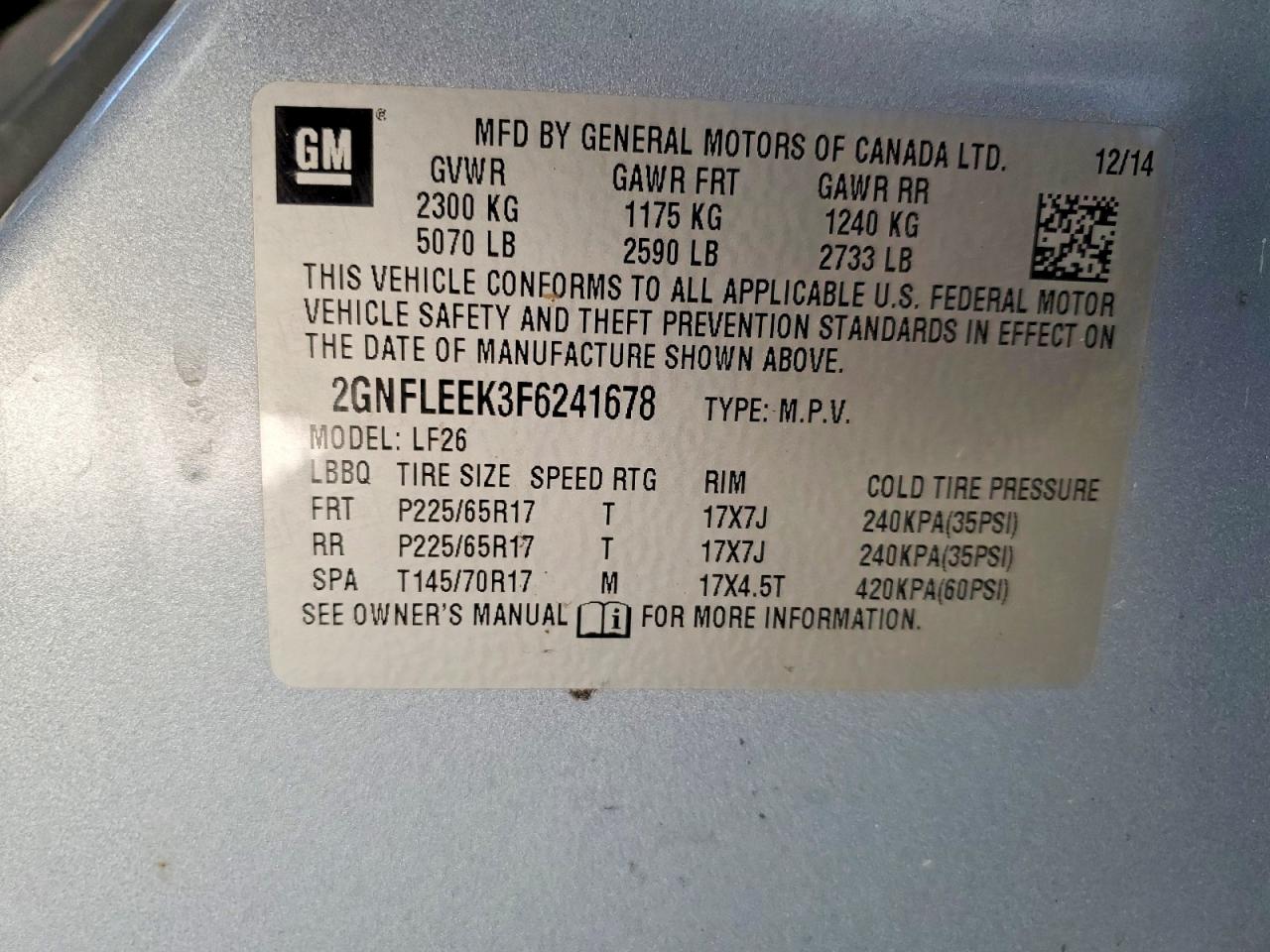 2015 Chevrolet Equinox Ls Серебряный vin: 2GNFLEEK3F6241678