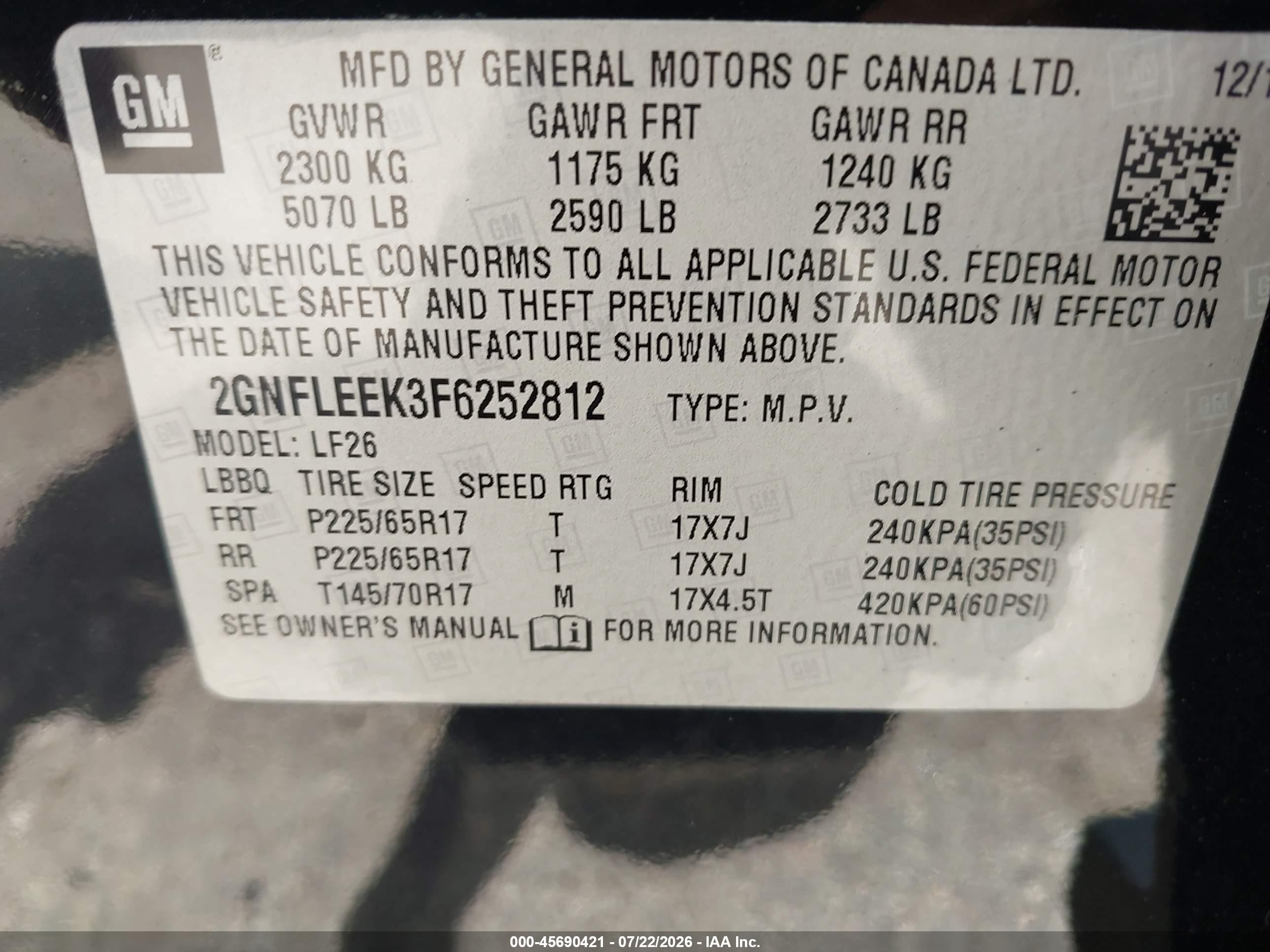 2015 Chevrolet Equinox Ls Black vin: 2GNFLEEK3F6252812