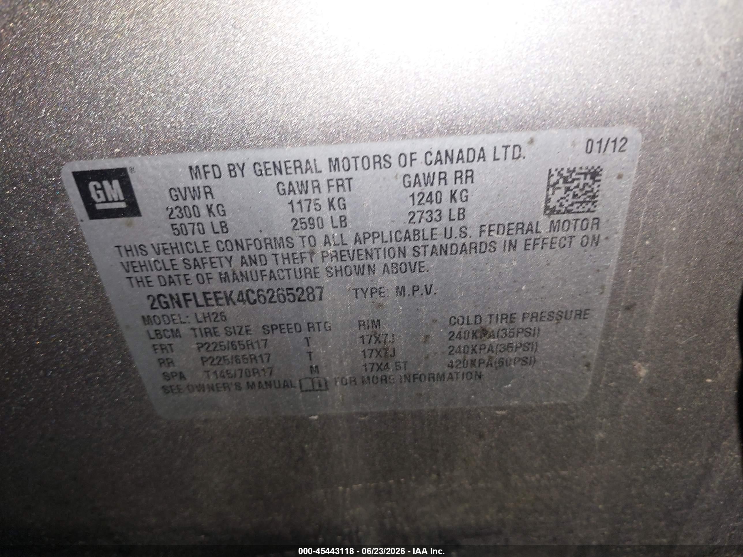2012 Chevrolet Equinox Lt W/1lt Gray vin: 2GNFLEEK4C6265287