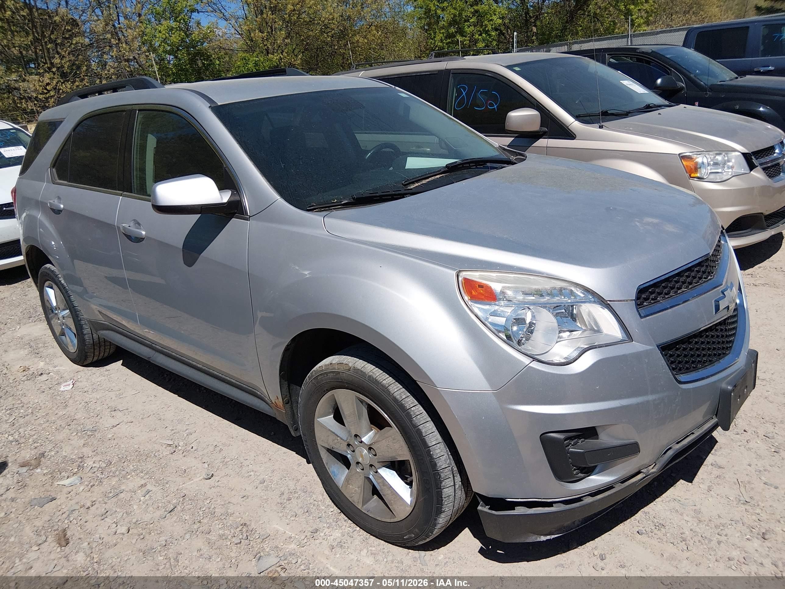 2013 Chevrolet Equinox 1lt Silver vin: 2GNFLEEK4D6193220