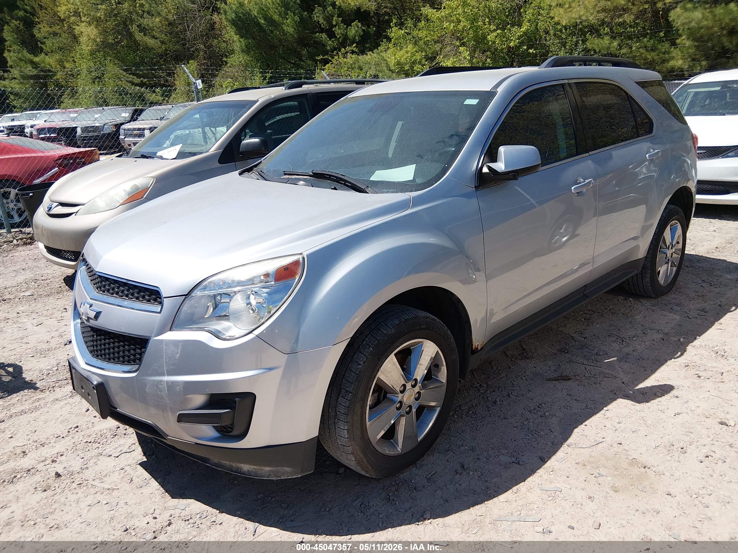 2013 Chevrolet Equinox 1lt Silver vin: 2GNFLEEK4D6193220