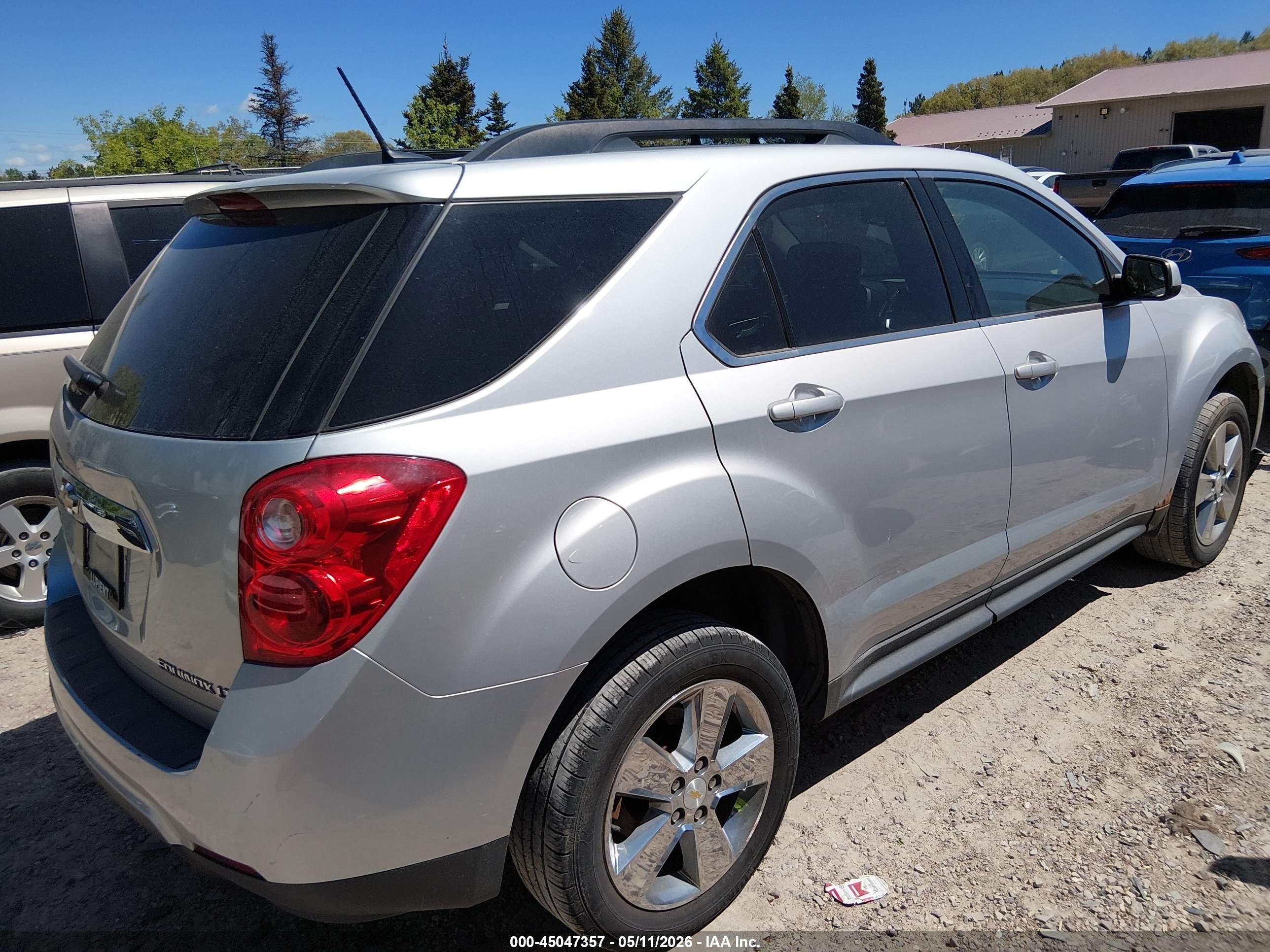2013 Chevrolet Equinox 1lt Silver vin: 2GNFLEEK4D6193220