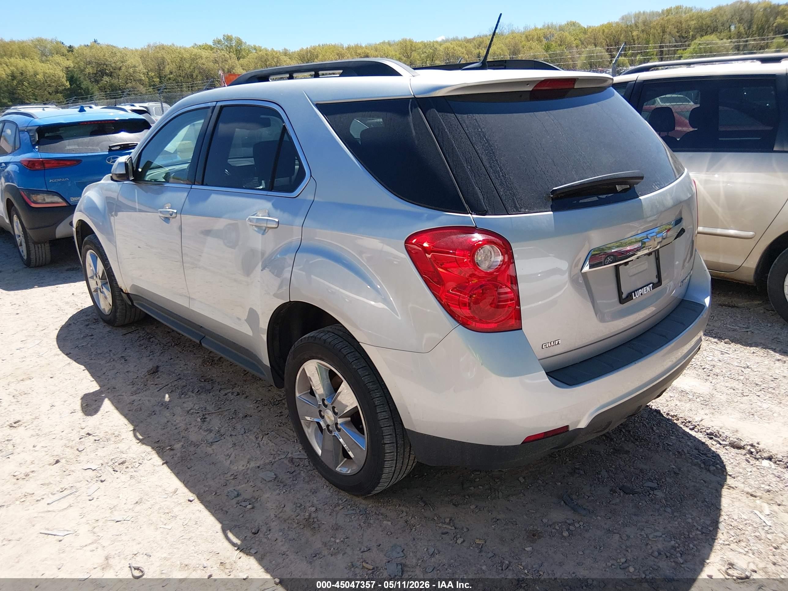 2013 Chevrolet Equinox 1lt Silver vin: 2GNFLEEK4D6193220