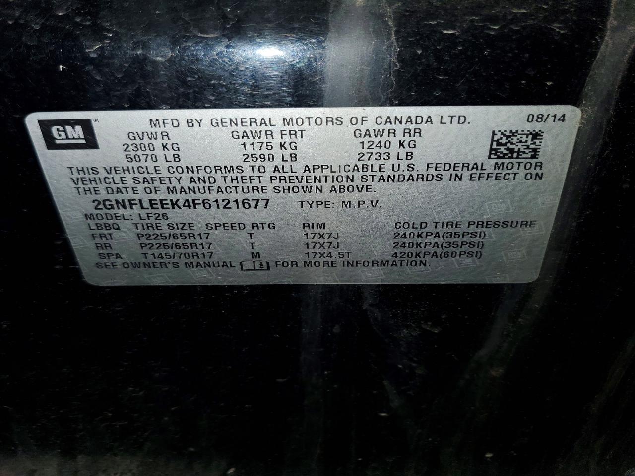 2015 Chevrolet Equinox Ls Black vin: 2GNFLEEK4F6121677