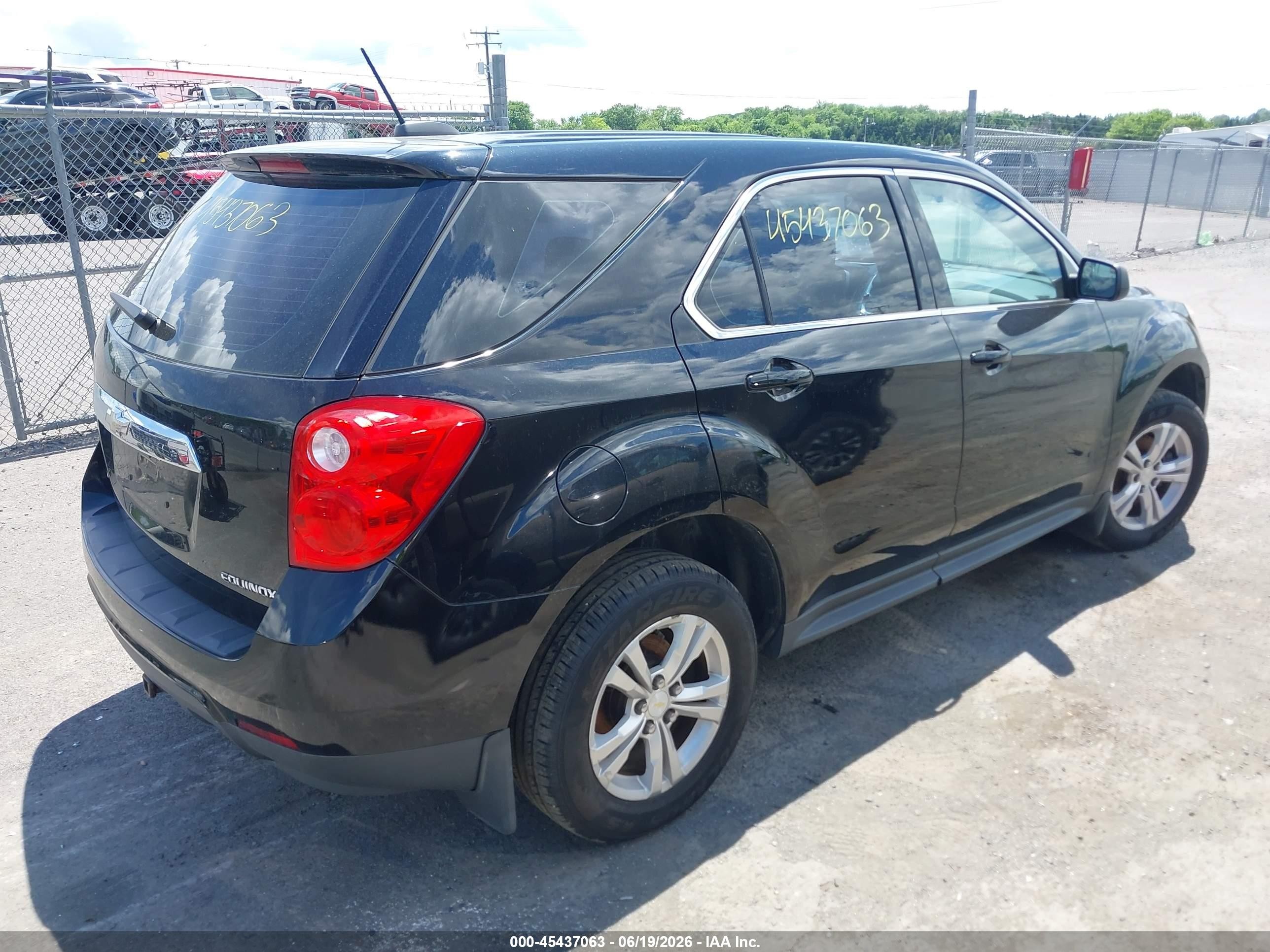2015 Chevrolet Equinox Ls Black vin: 2GNFLEEK4F6133439