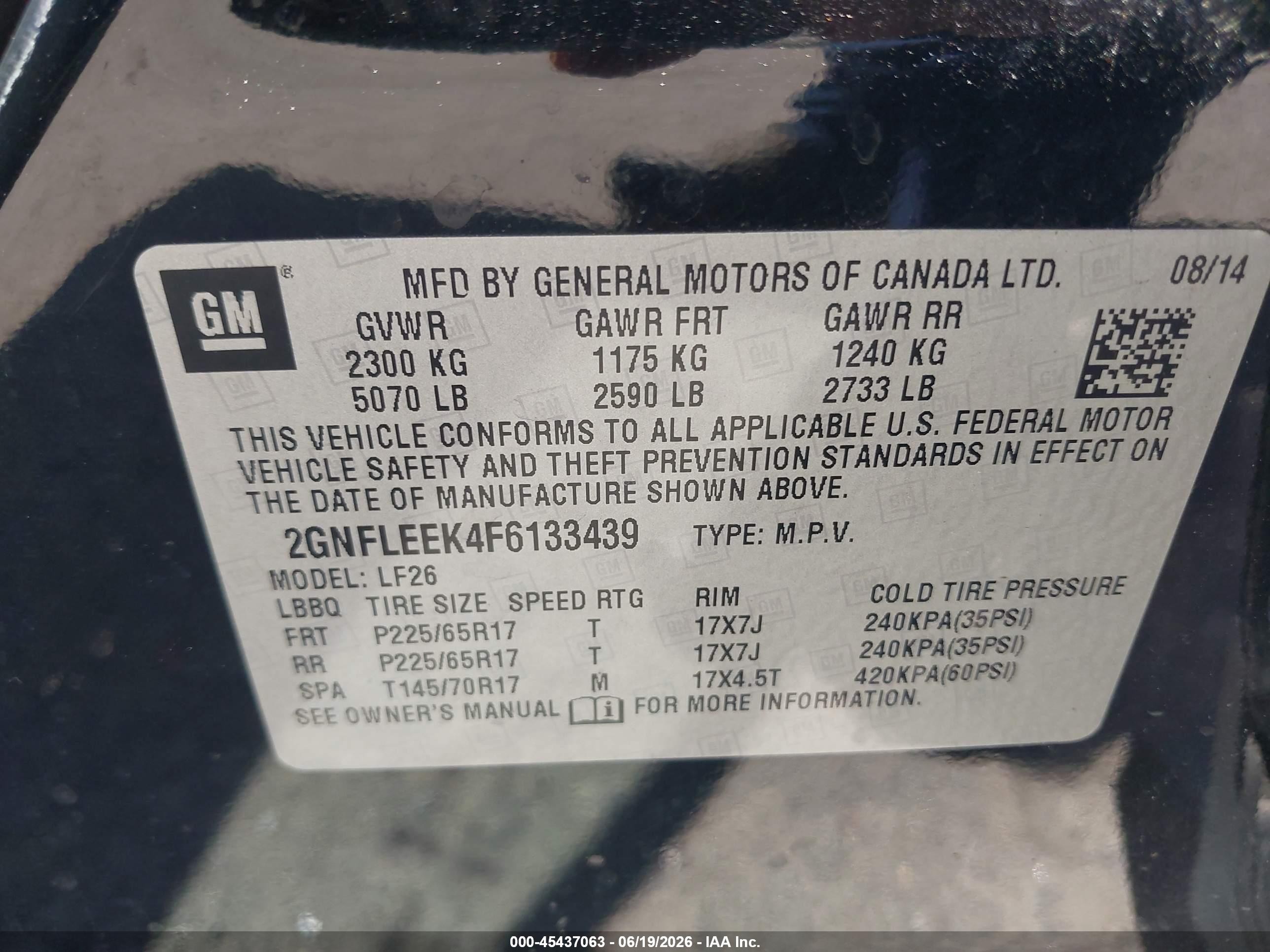 2015 Chevrolet Equinox Ls Black vin: 2GNFLEEK4F6133439