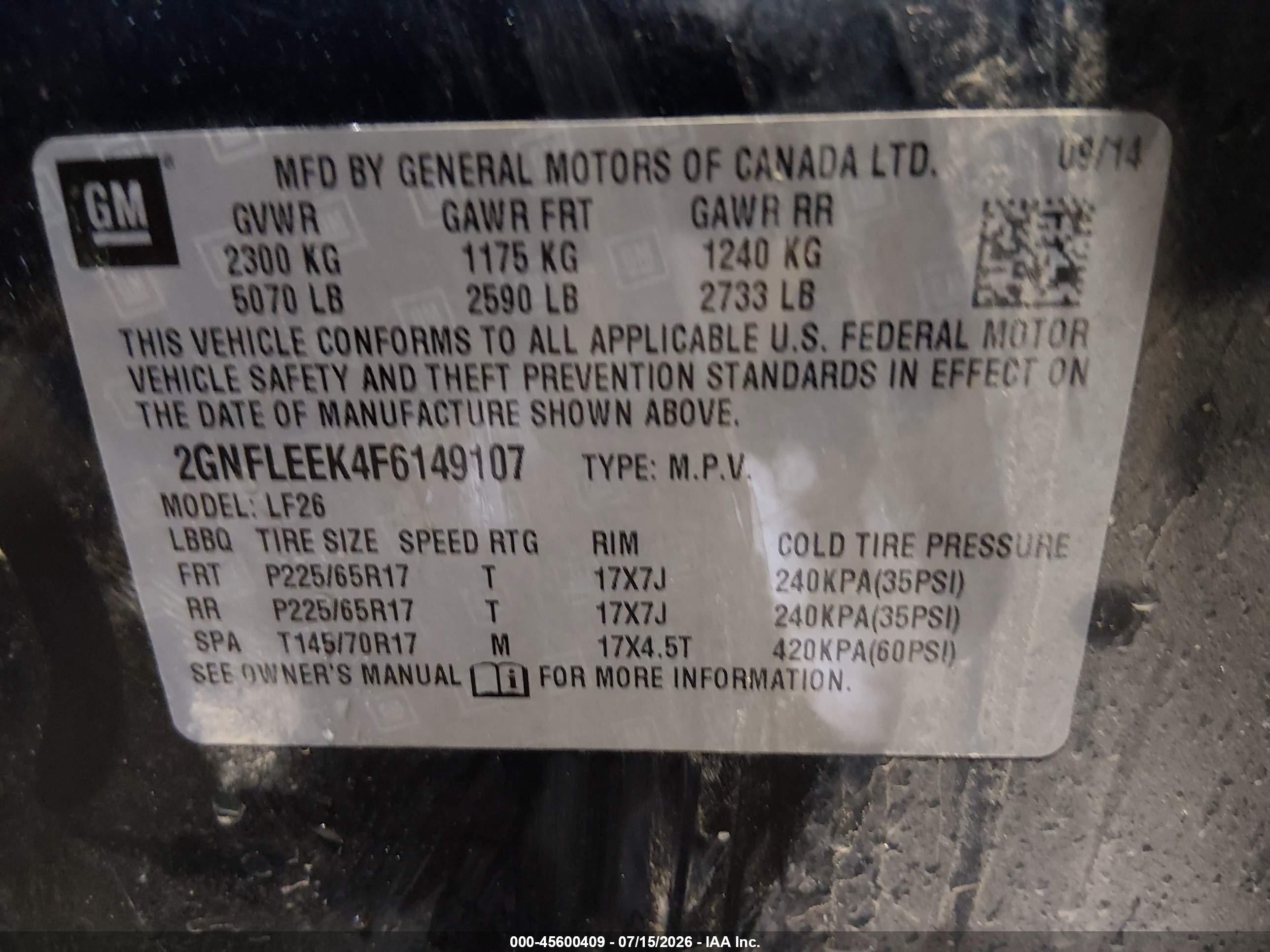 2015 Chevrolet Equinox Ls Dark Blue vin: 2GNFLEEK4F6149107