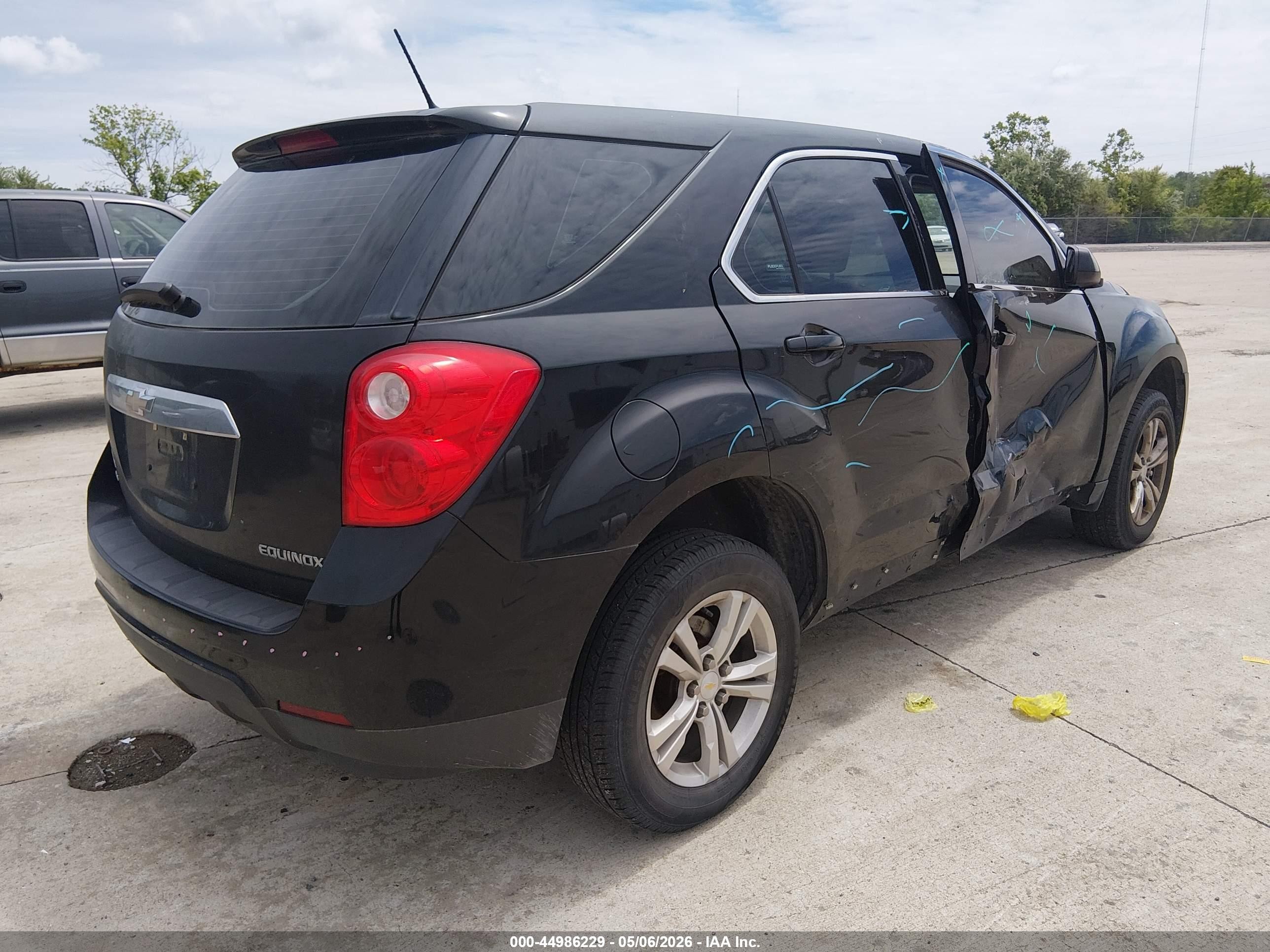 2015 Chevrolet Equinox Ls Black vin: 2GNFLEEK4F6191552