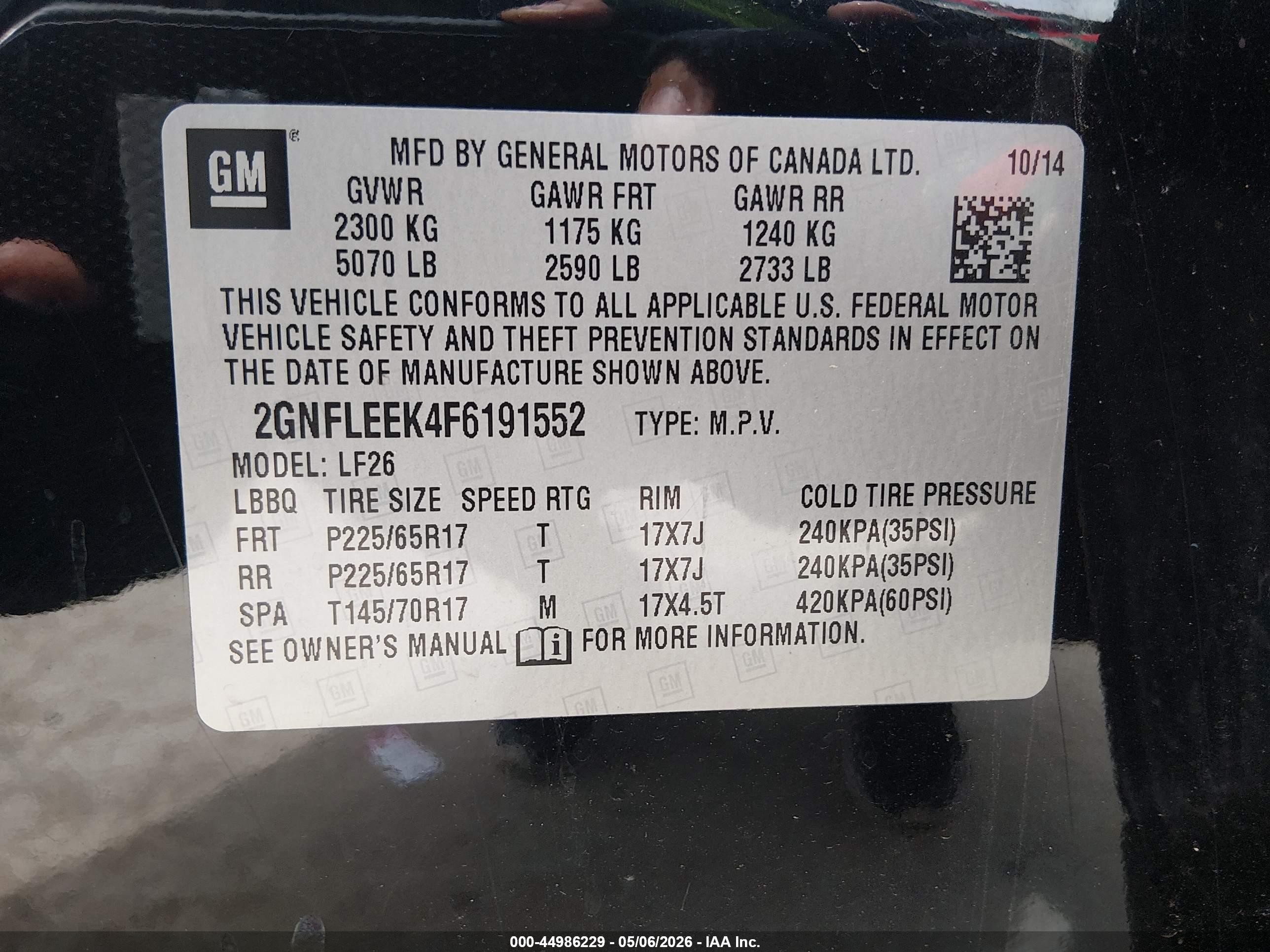 2015 Chevrolet Equinox Ls Black vin: 2GNFLEEK4F6191552