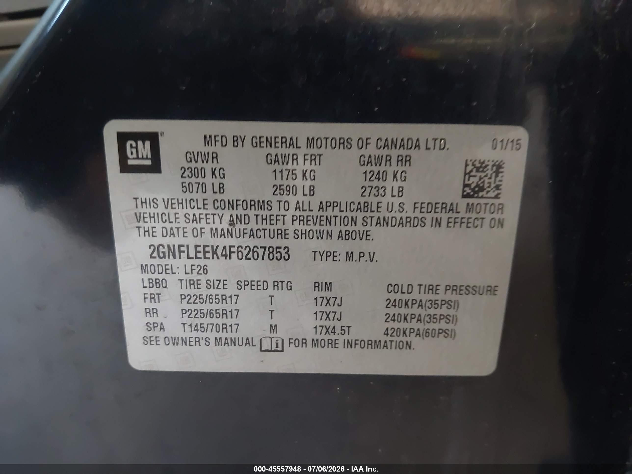 2015 Chevrolet Equinox Ls Blue vin: 2GNFLEEK4F6267853