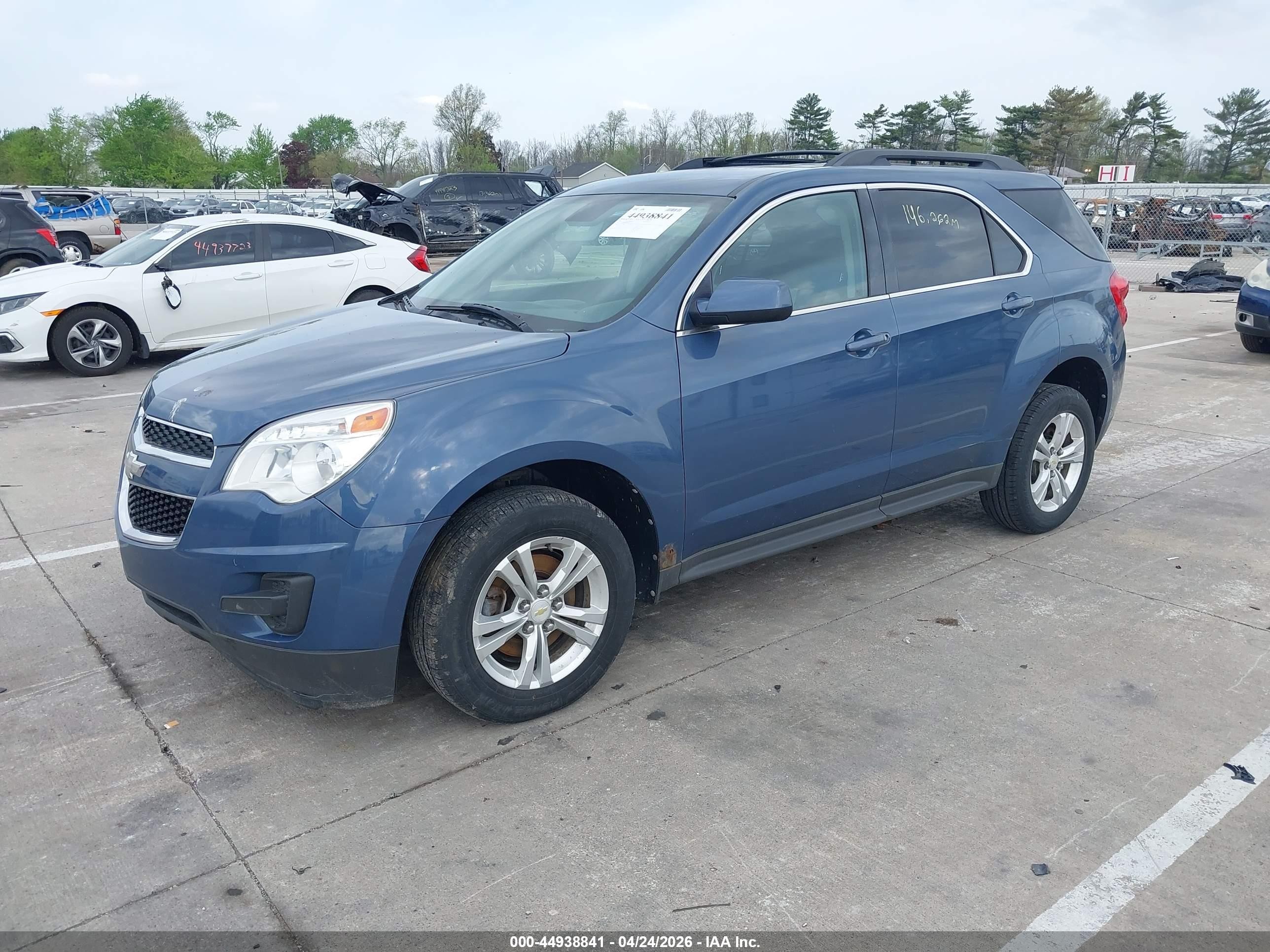 2012 Chevrolet Equinox 1lt Синий vin: 2GNFLEEK5C6177378