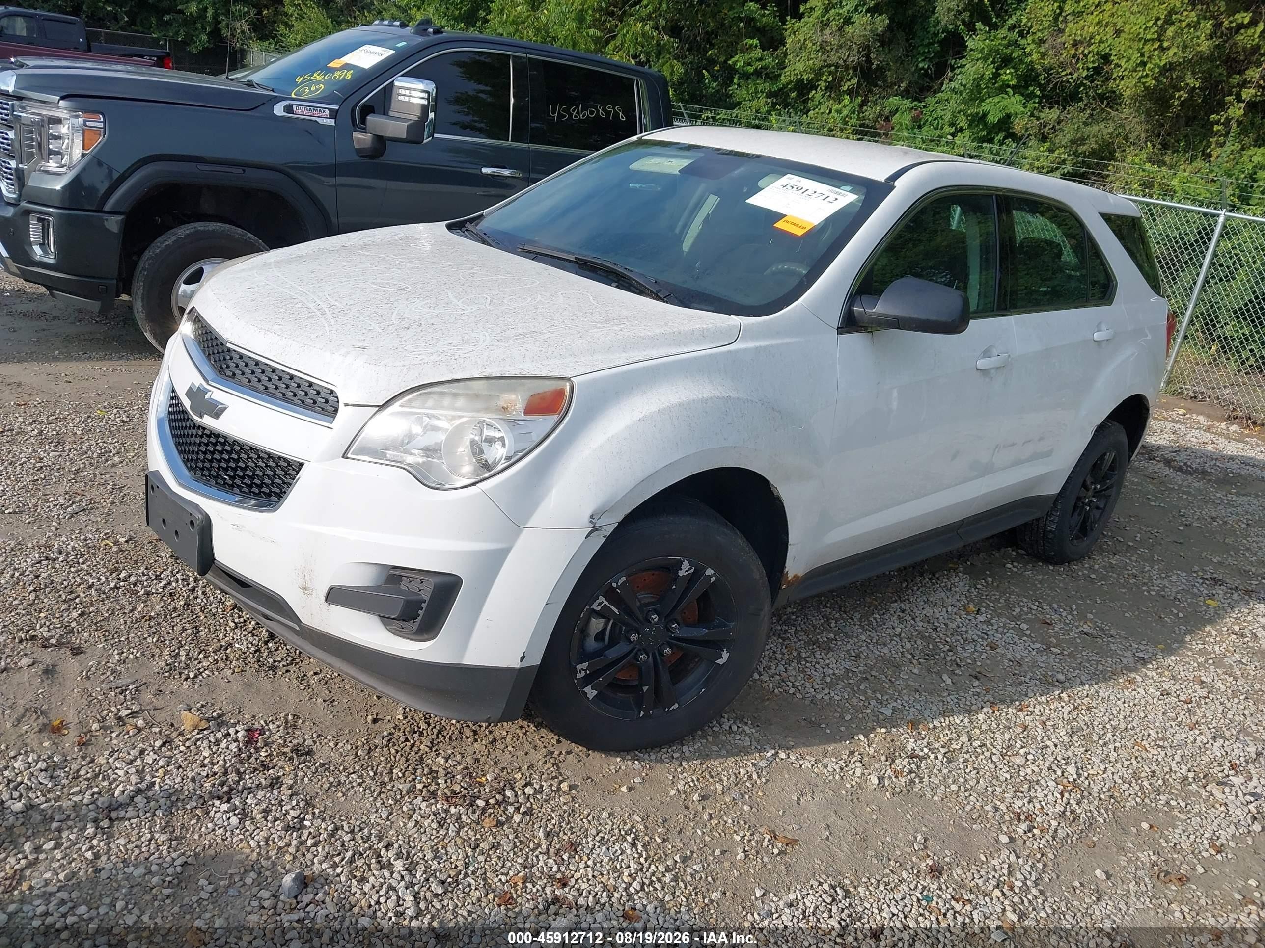 2014 Chevrolet Equinox Ls White vin: 2GNFLEEK5E6334037