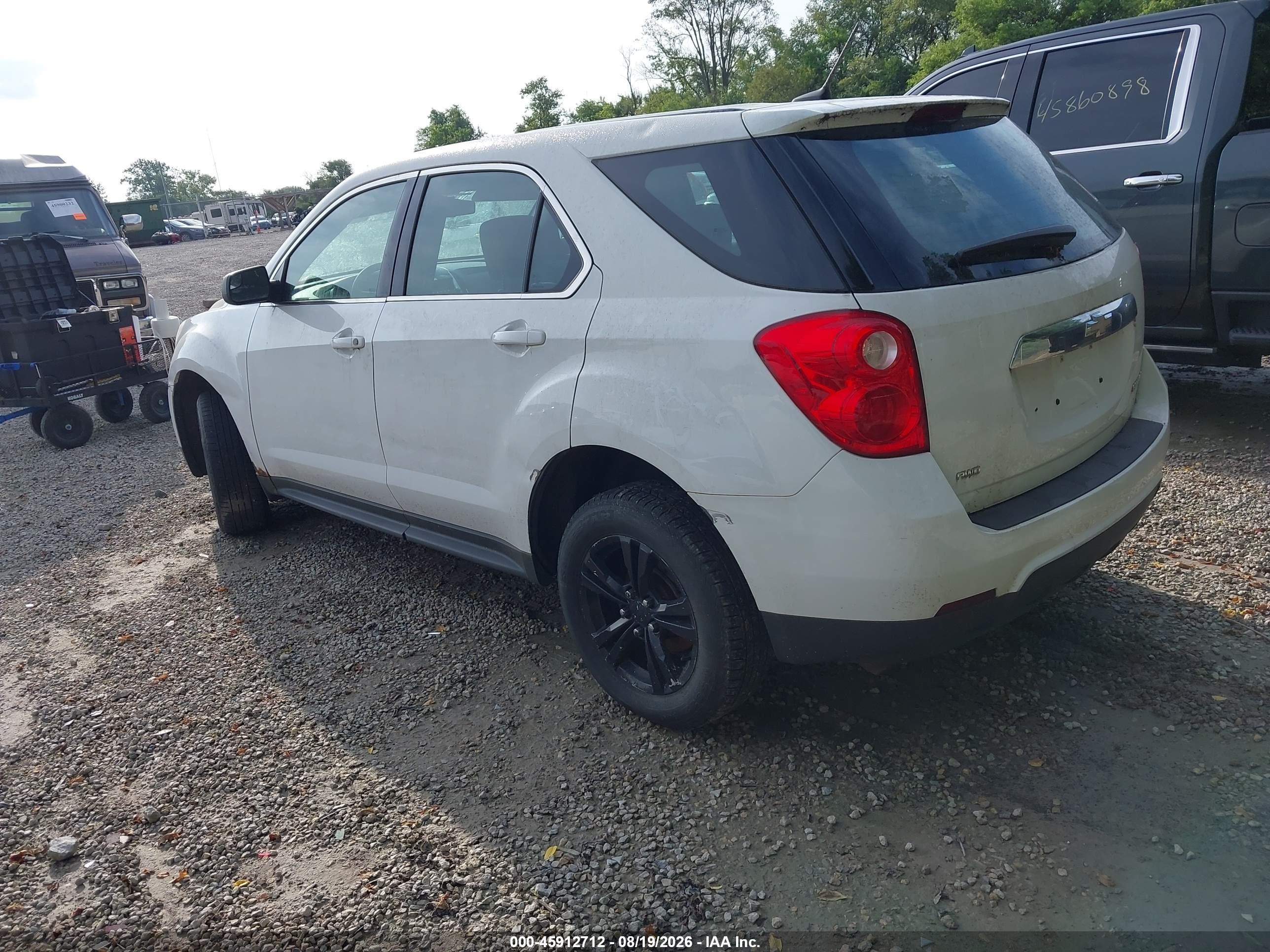 2014 Chevrolet Equinox Ls White vin: 2GNFLEEK5E6334037