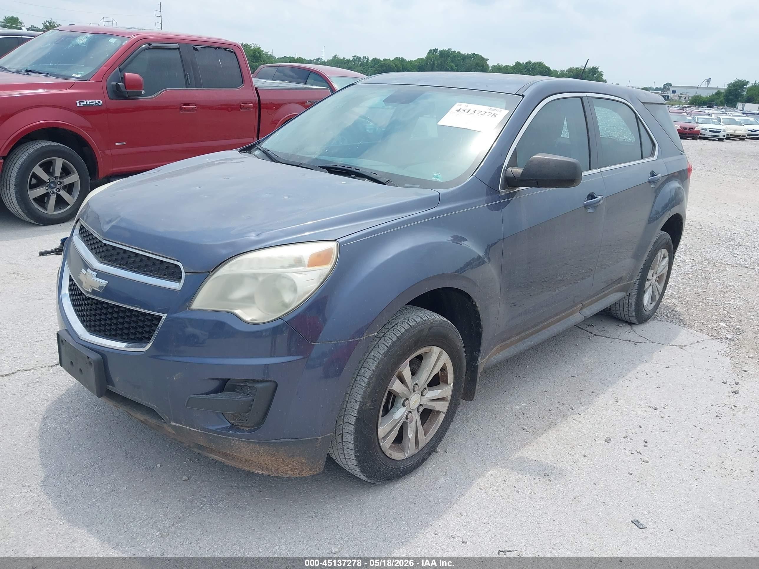 2014 Chevrolet Equinox Ls Blue vin: 2GNFLEEK6E6186366