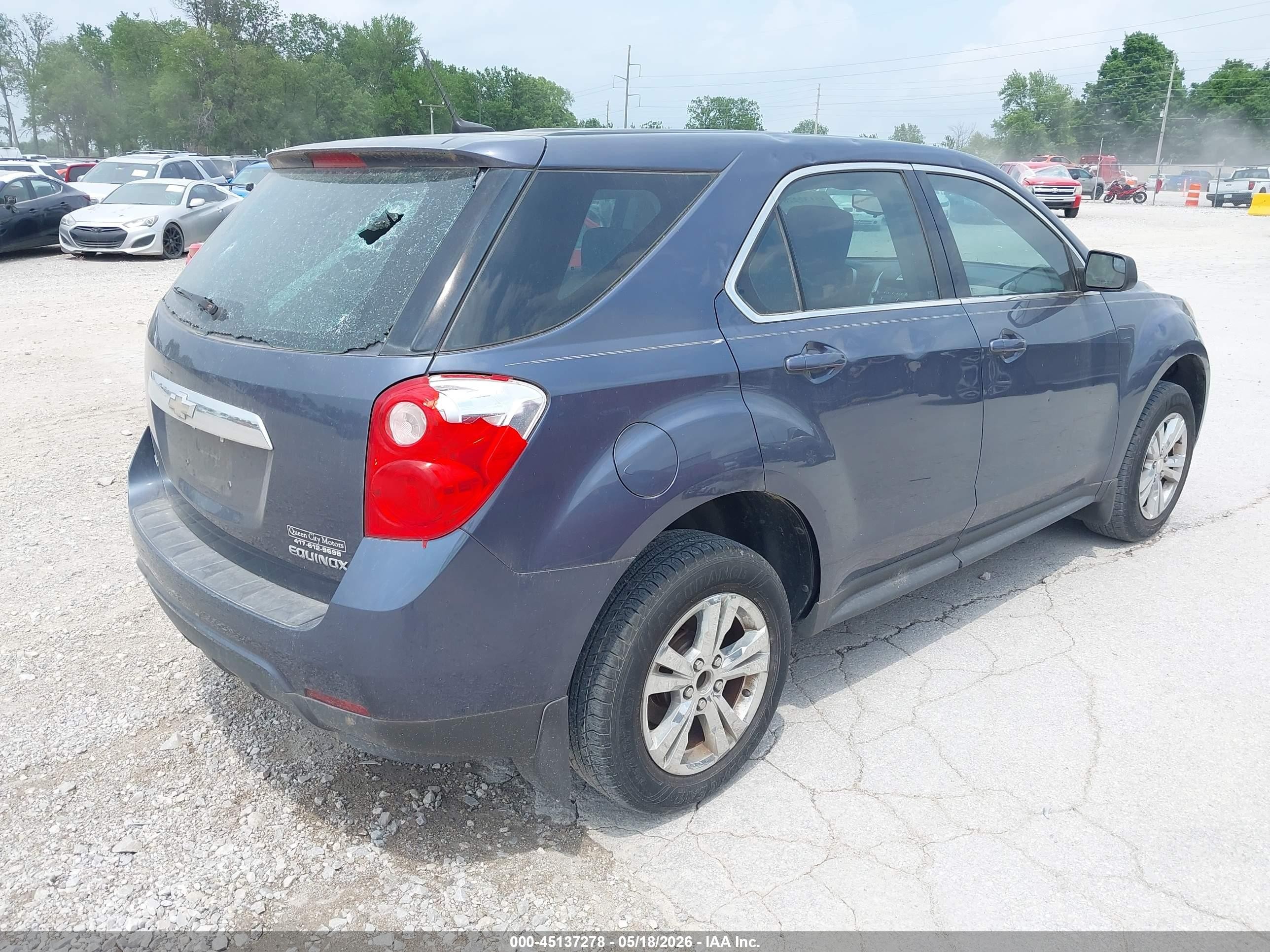 2014 Chevrolet Equinox Ls Blue vin: 2GNFLEEK6E6186366