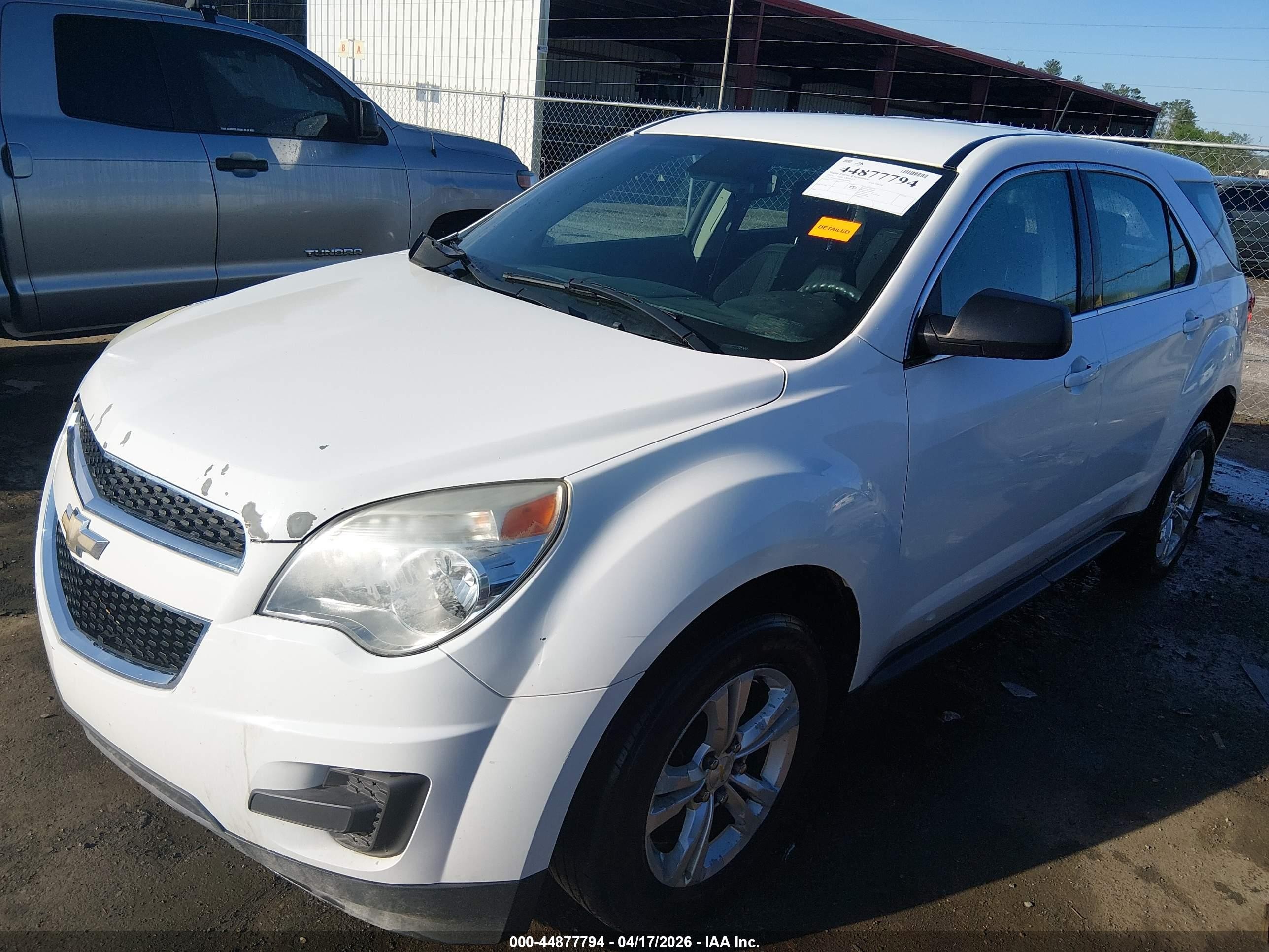 2014 Chevrolet Equinox Ls White vin: 2GNFLEEK6E6380833