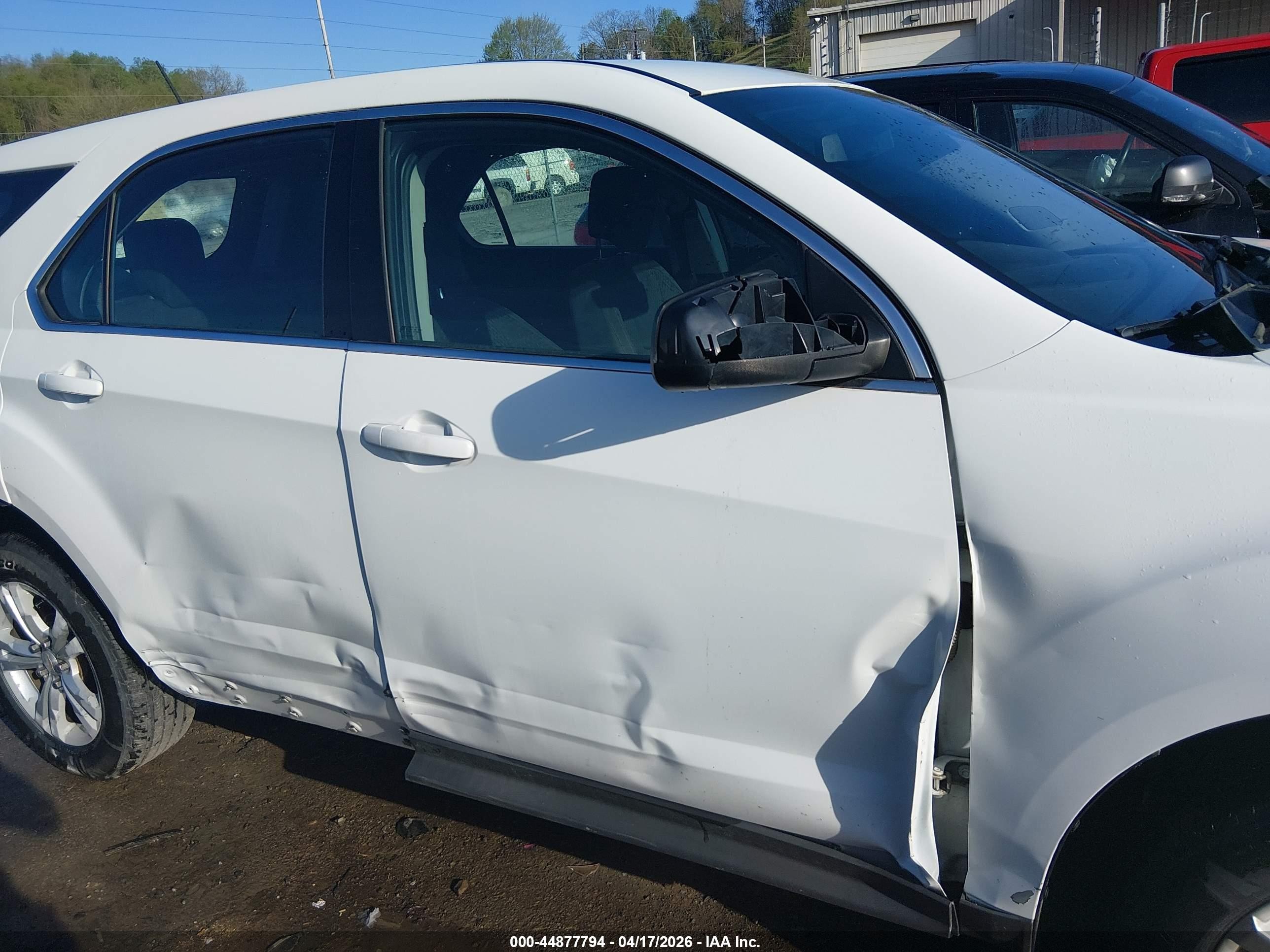 2014 Chevrolet Equinox Ls White vin: 2GNFLEEK6E6380833