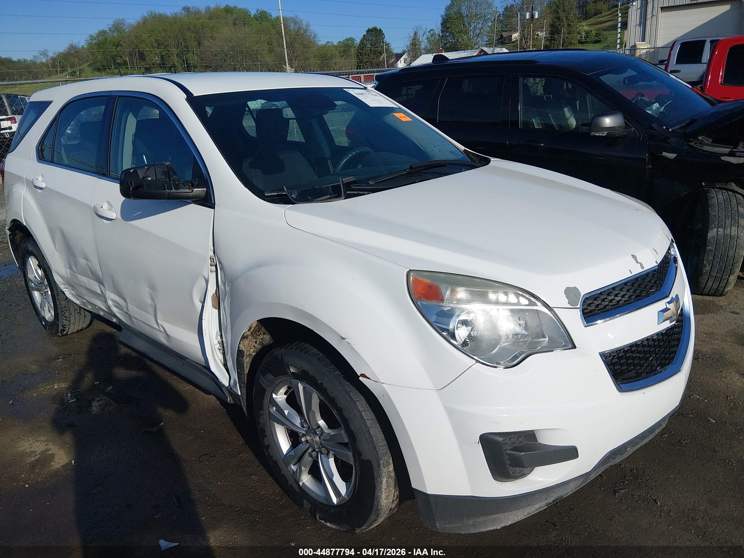 2014 Chevrolet Equinox Ls White vin: 2GNFLEEK6E6380833