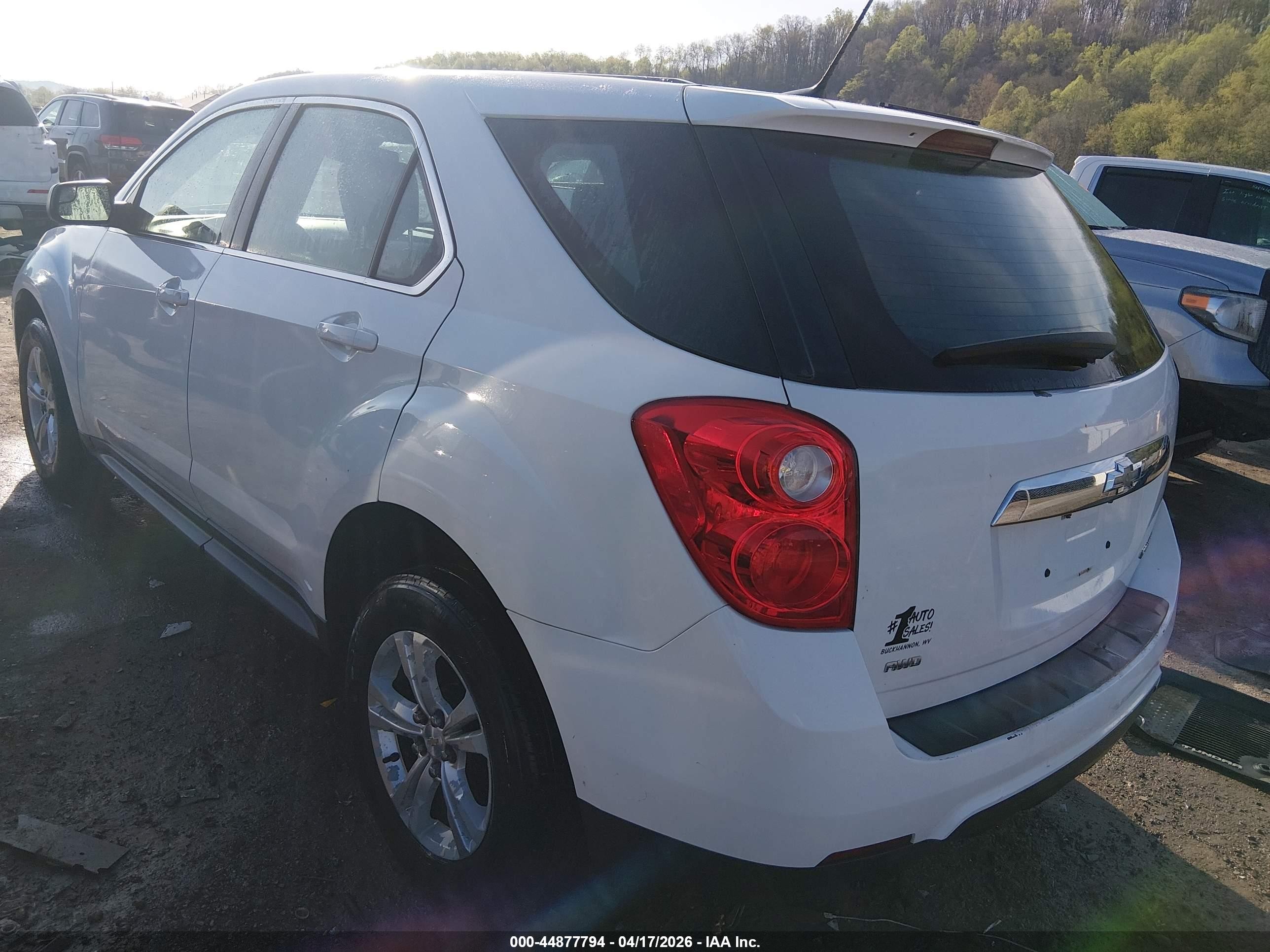 2014 Chevrolet Equinox Ls White vin: 2GNFLEEK6E6380833