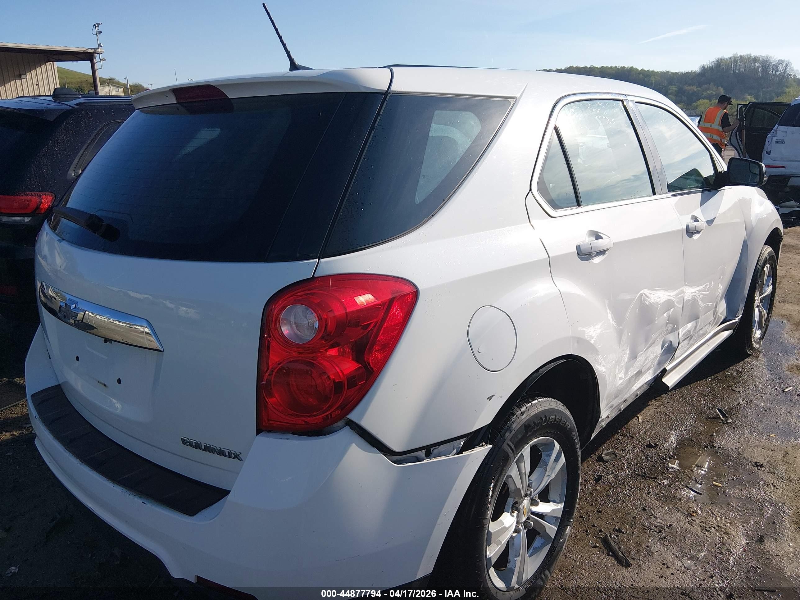 2014 Chevrolet Equinox Ls White vin: 2GNFLEEK6E6380833