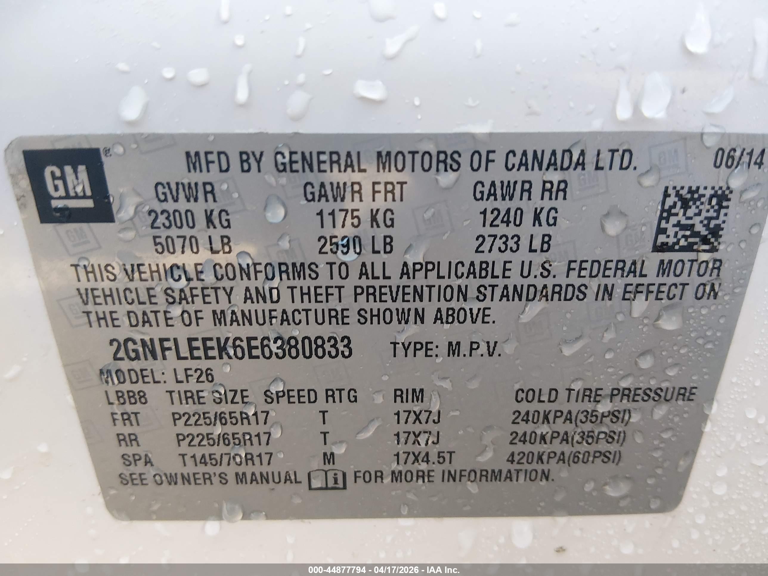 2014 Chevrolet Equinox Ls White vin: 2GNFLEEK6E6380833