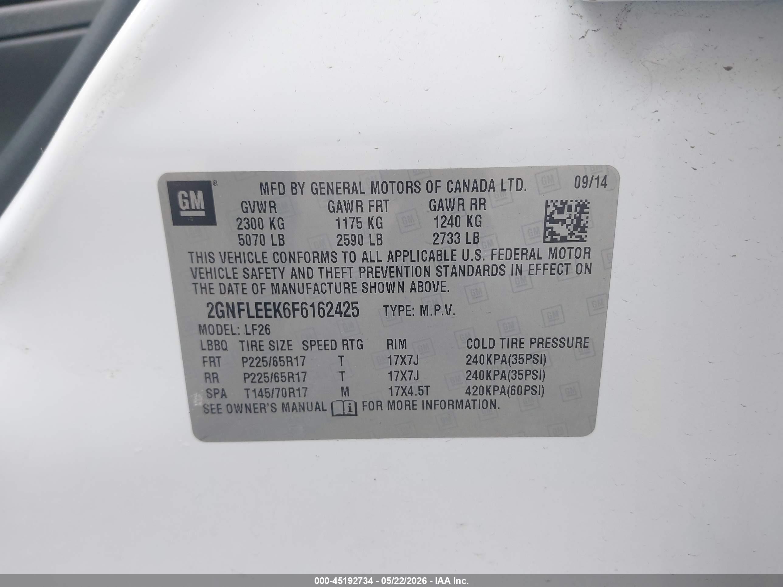 2015 Chevrolet Equinox Ls Белый vin: 2GNFLEEK6F6162425