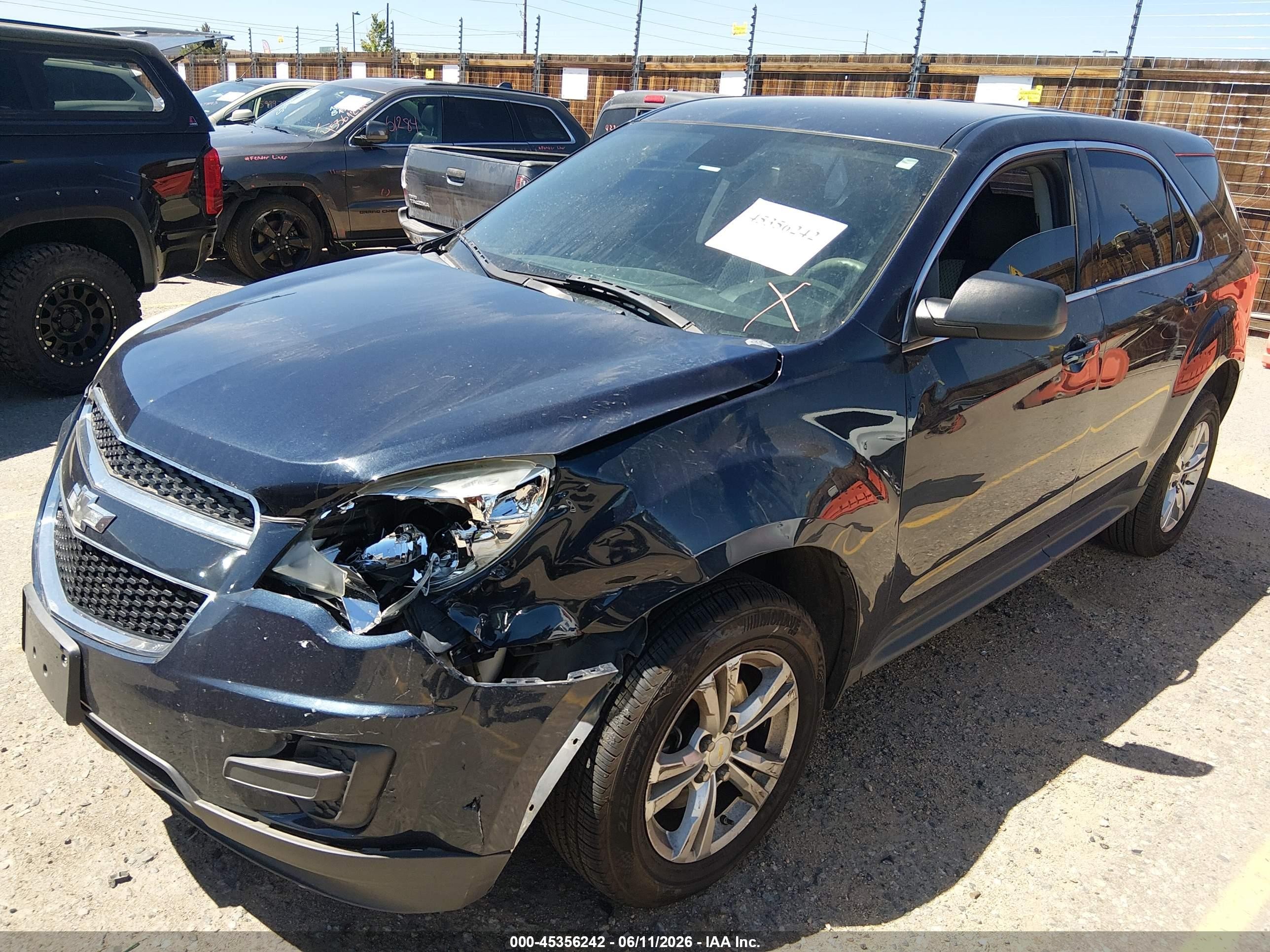 2015 Chevrolet Equinox Ls Black vin: 2GNFLEEK6F6218752