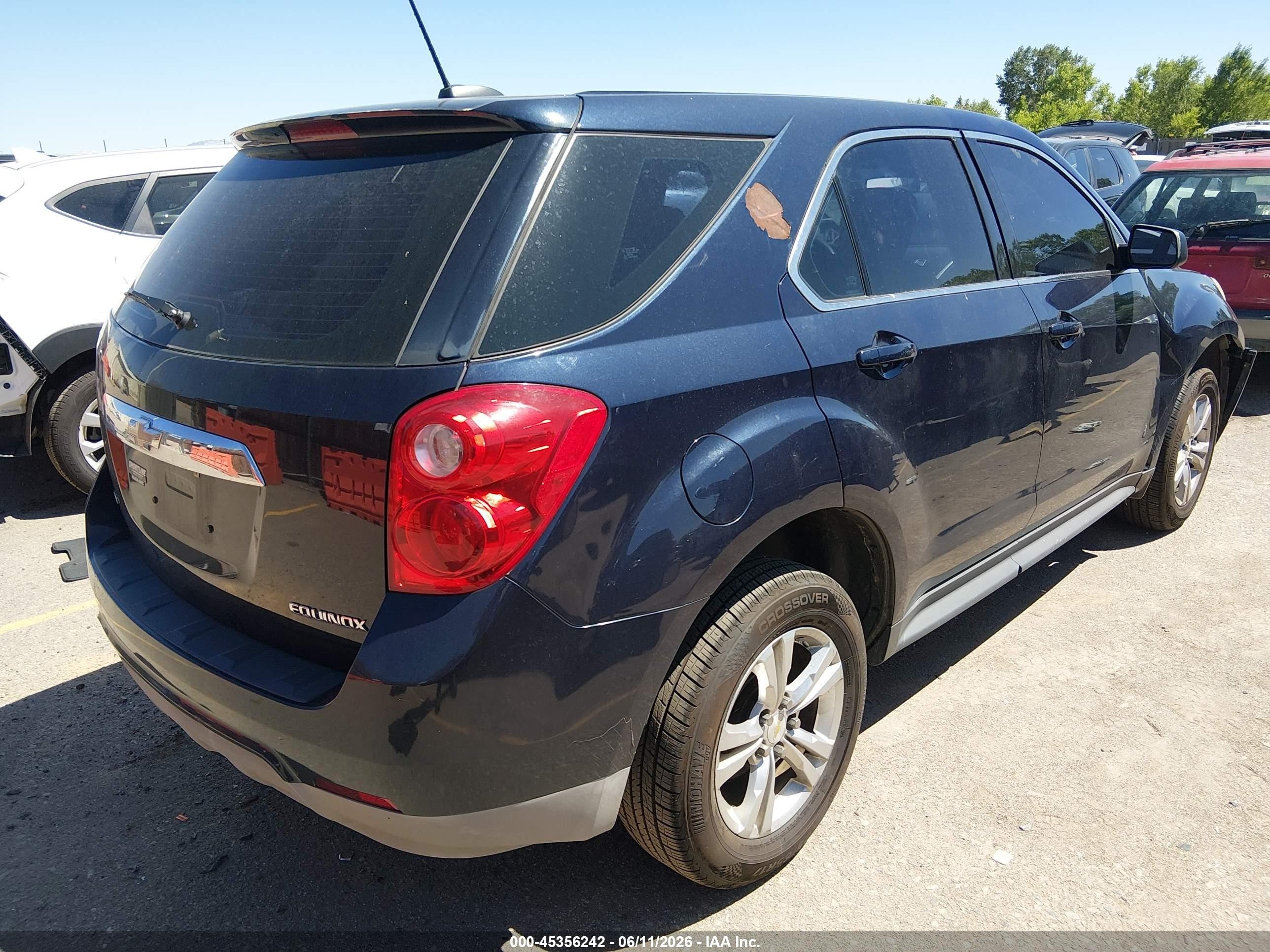 2015 Chevrolet Equinox Ls Black vin: 2GNFLEEK6F6218752