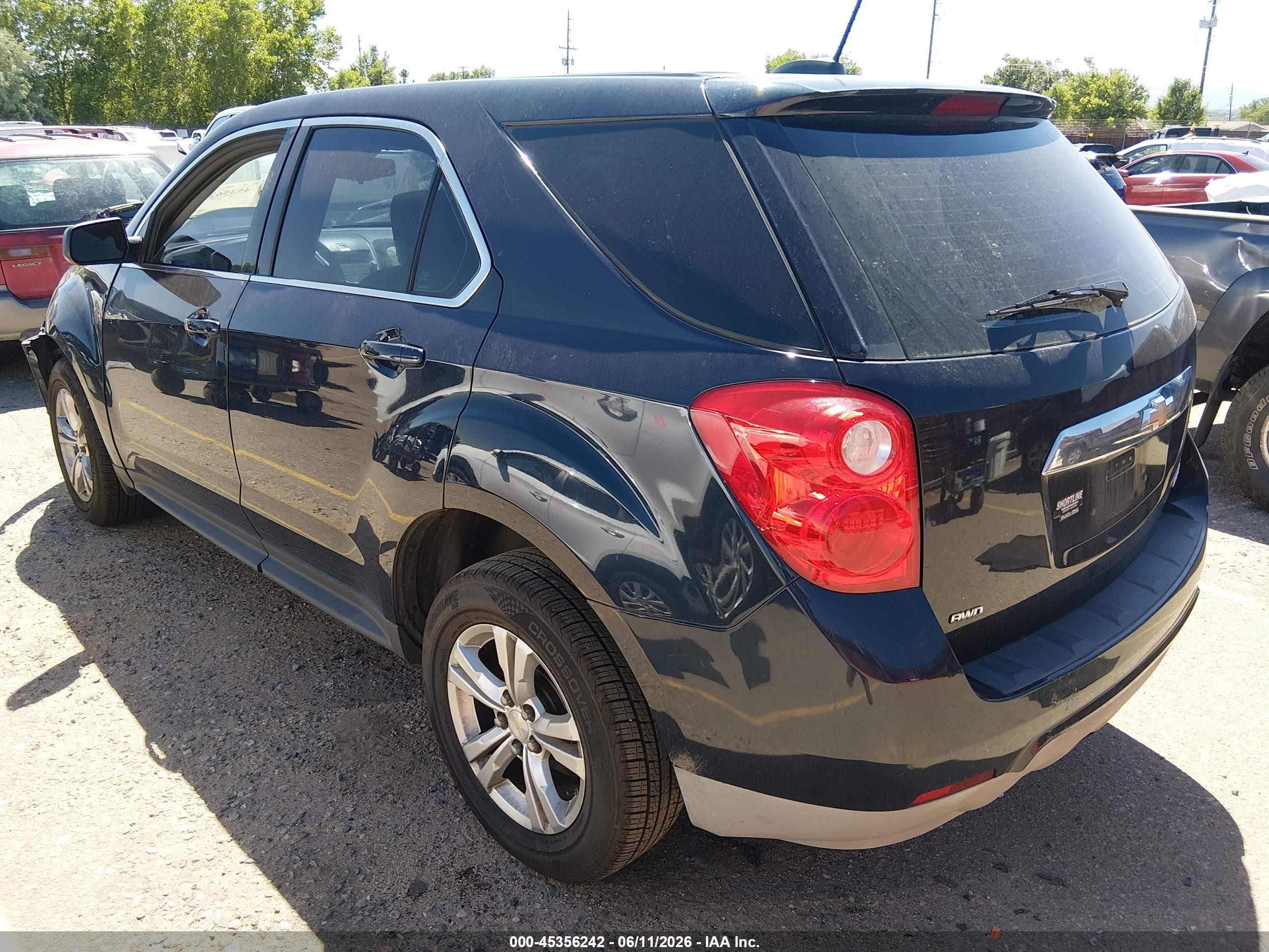 2015 Chevrolet Equinox Ls Black vin: 2GNFLEEK6F6218752