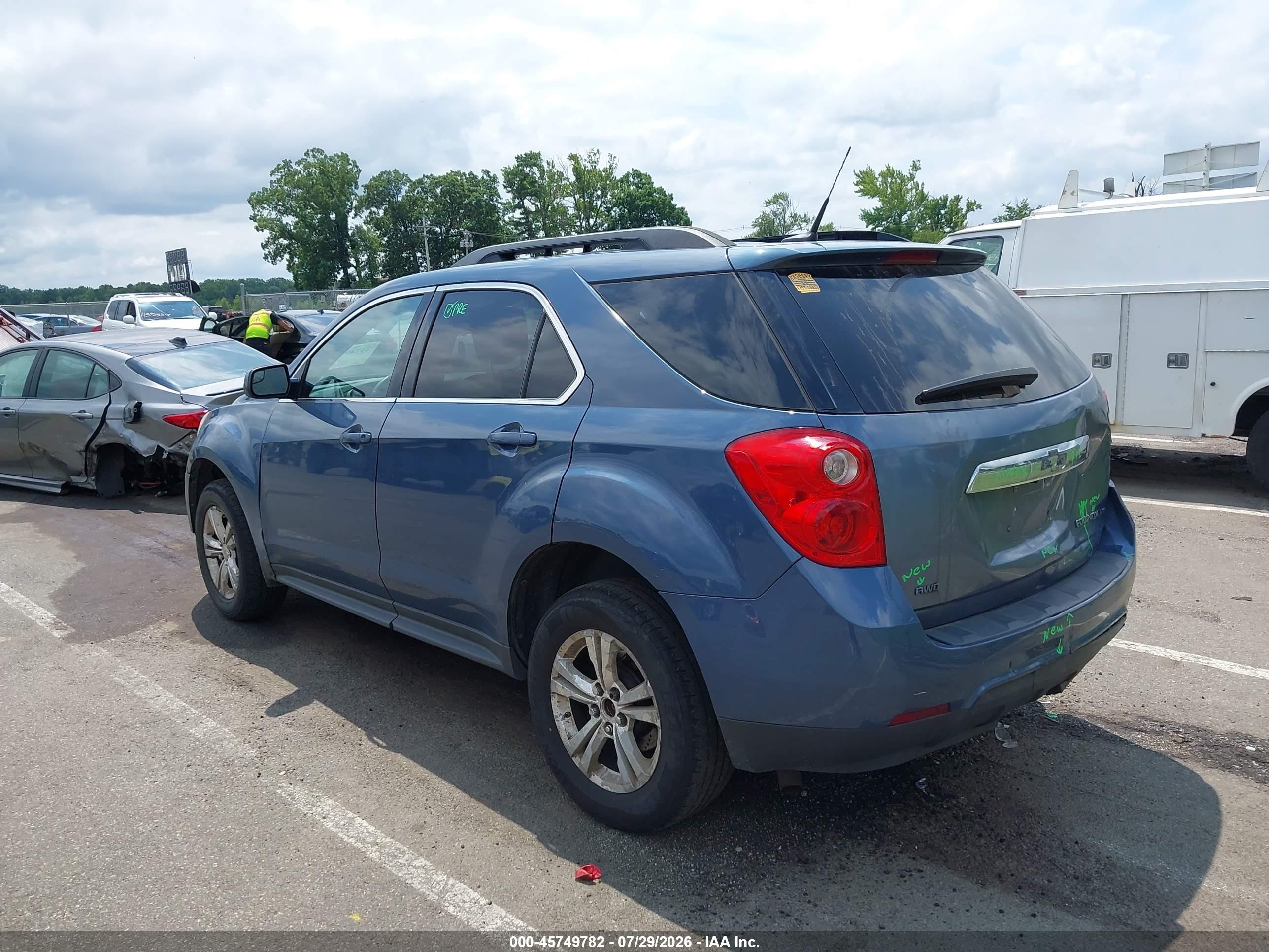2012 Chevrolet Equinox Lt W/1lt Синий vin: 2GNFLEEK7C6196790