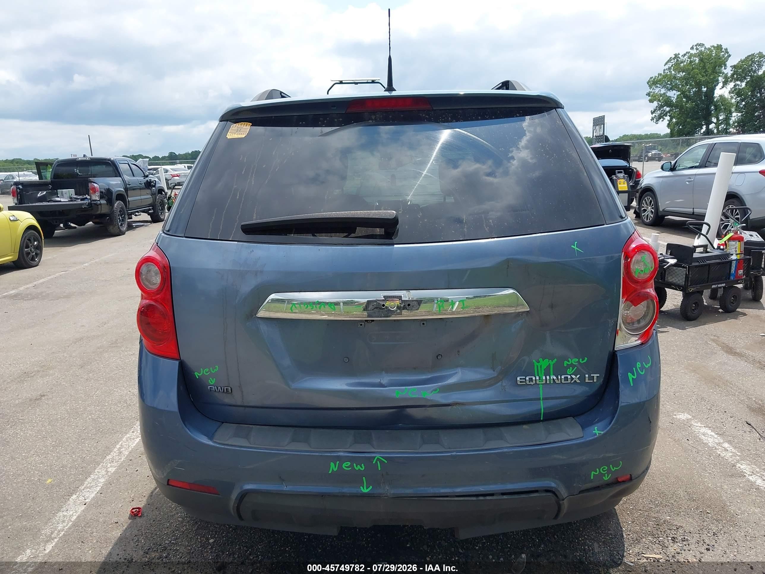 2012 Chevrolet Equinox Lt W/1lt Синий vin: 2GNFLEEK7C6196790