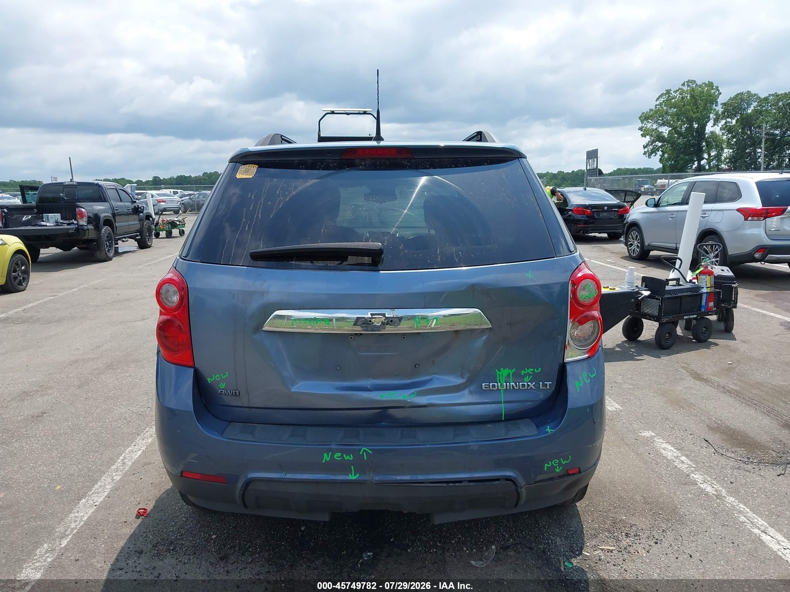 2012 Chevrolet Equinox Lt W/1lt Синий vin: 2GNFLEEK7C6196790