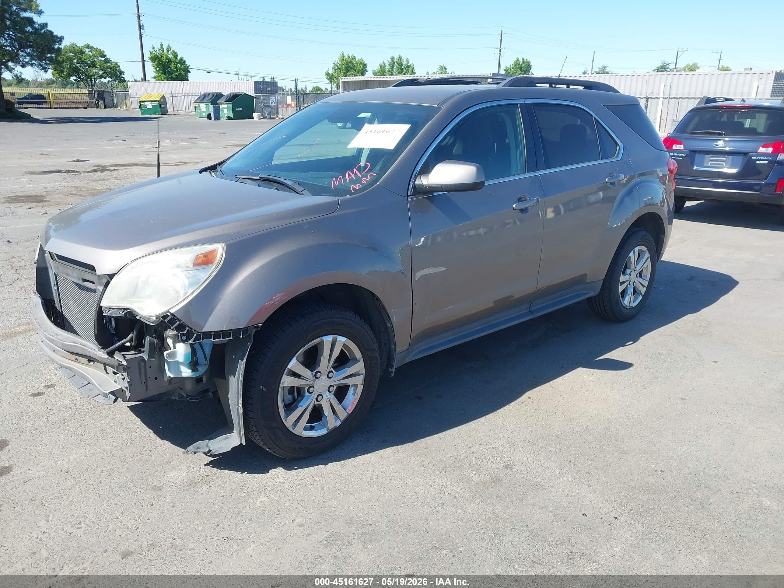 2012 Chevrolet Equinox 1lt Gray vin: 2GNFLEEK7C6236883