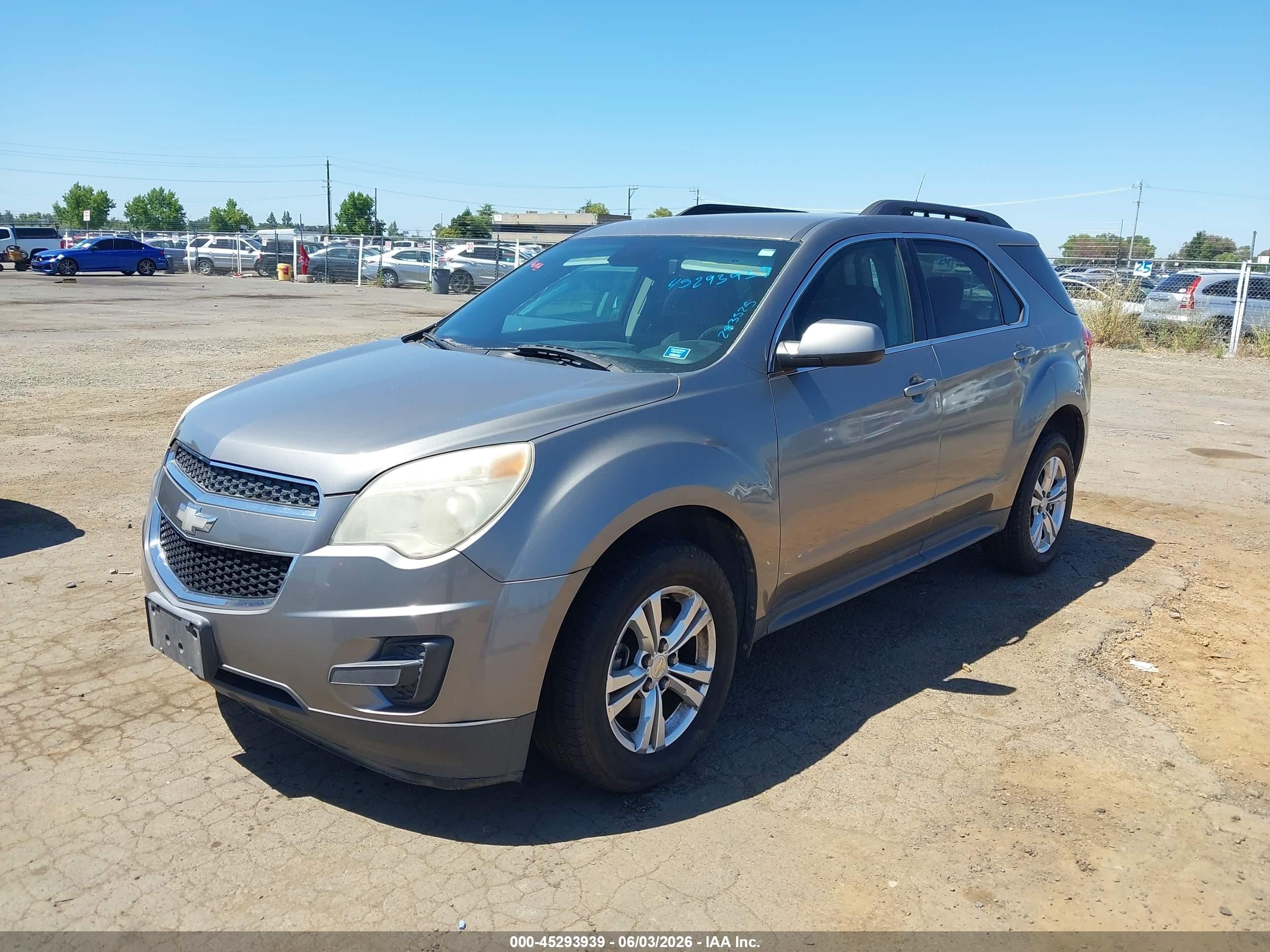2012 Chevrolet Equinox 1lt Серый vin: 2GNFLEEK7C6283525