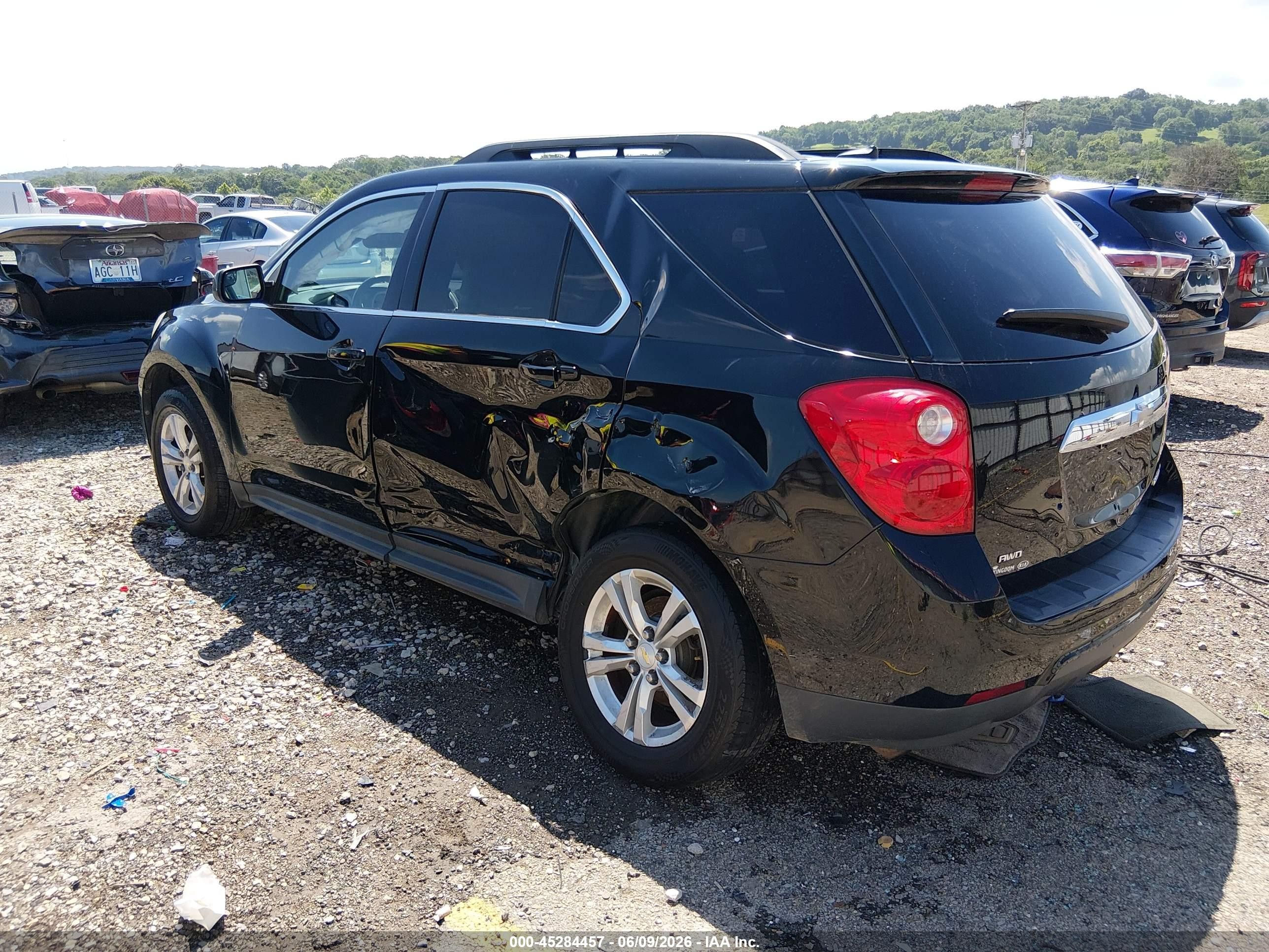 2012 Chevrolet Equinox 1lt Black vin: 2GNFLEEK7C6293391