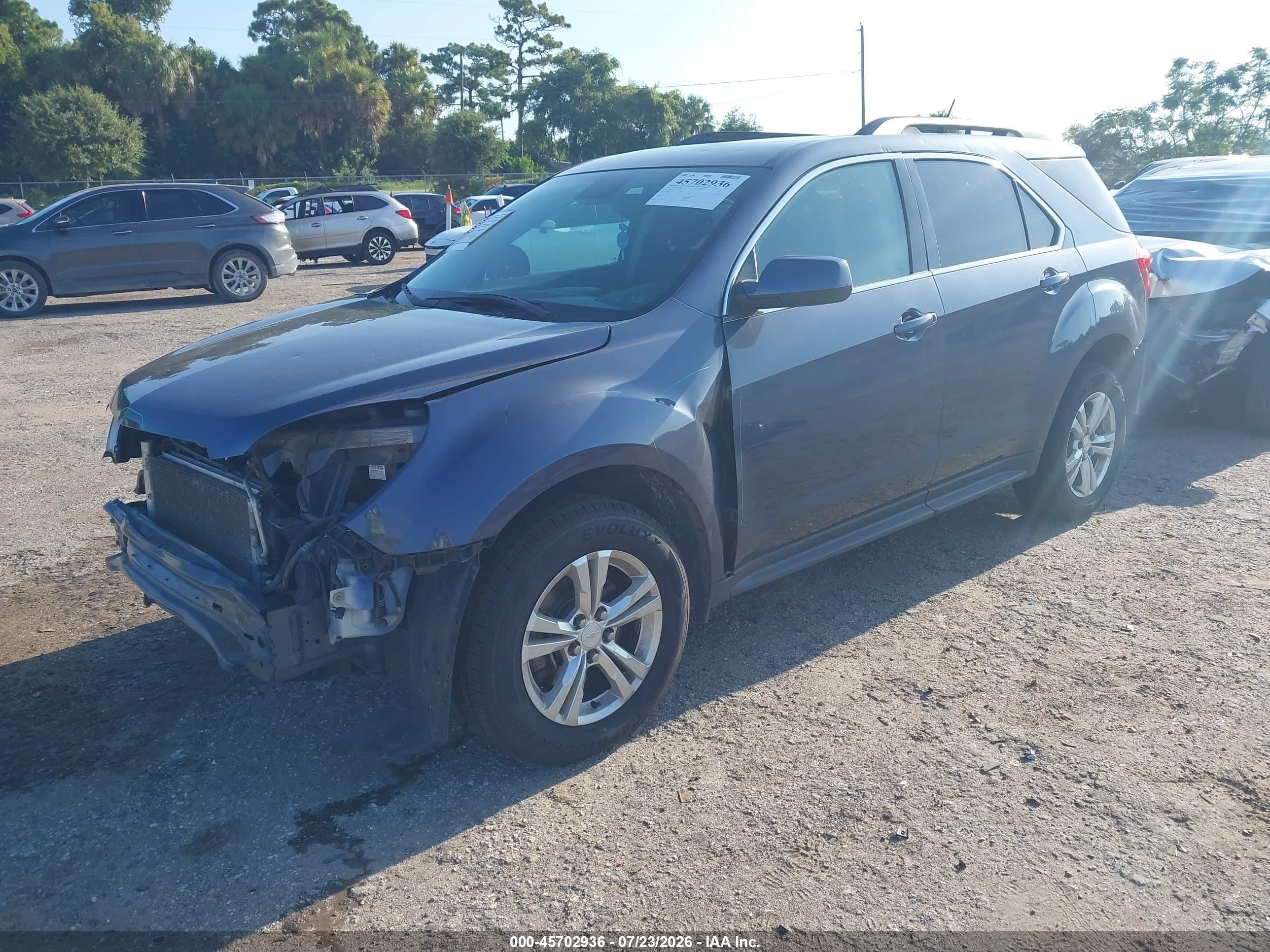 2013 Chevrolet Equinox Lt Gray vin: 2GNFLEEK7D6248985